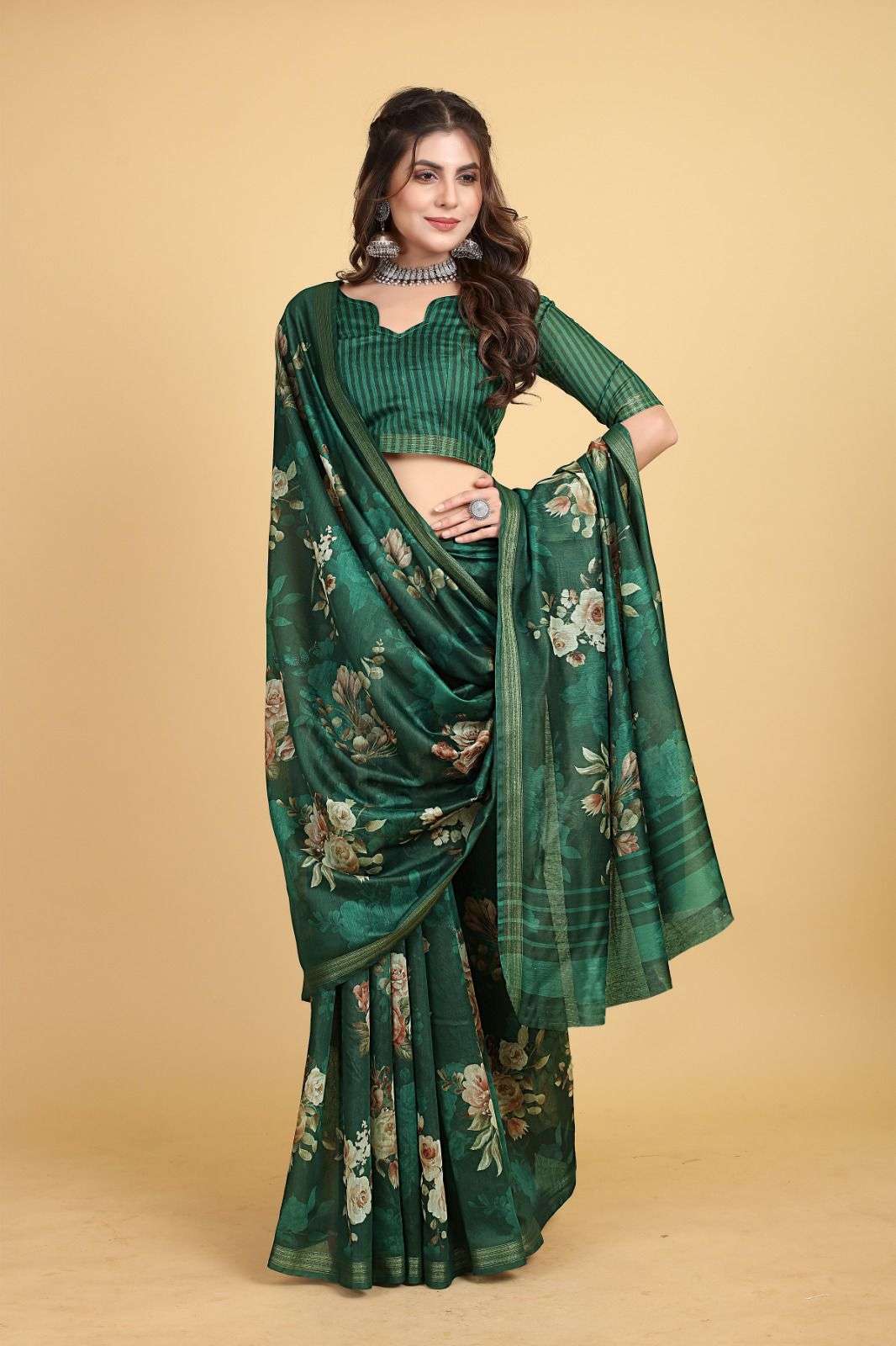 Ranjan By Nazneen Indian Traditional Wear Collection Beautiful Stylish Fancy Colorful Party Wear & Occasional Wear Chanderi Cotton Sarees At Wholesale Price