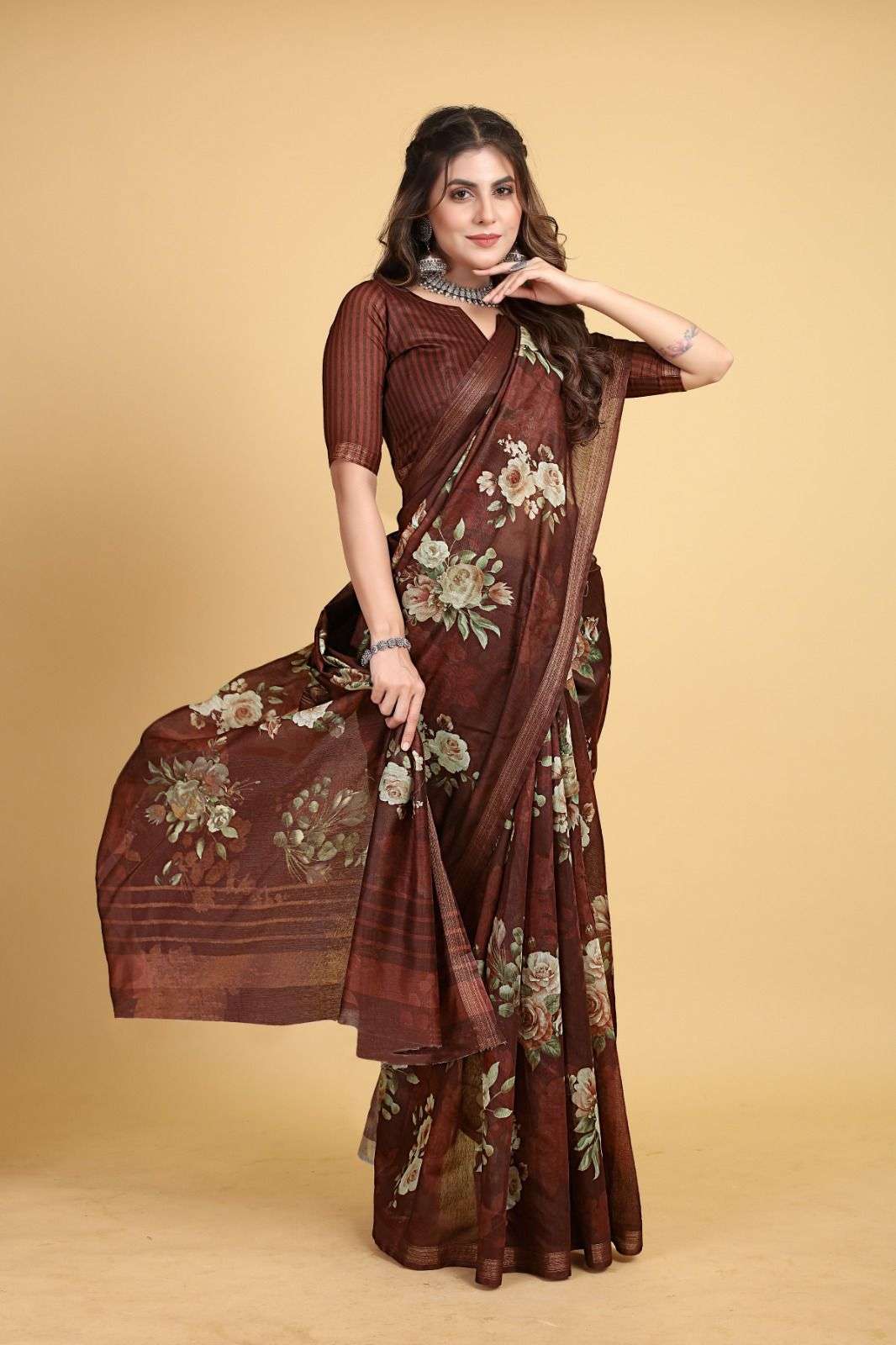 Ranjan By Nazneen Indian Traditional Wear Collection Beautiful Stylish Fancy Colorful Party Wear & Occasional Wear Chanderi Cotton Sarees At Wholesale Price