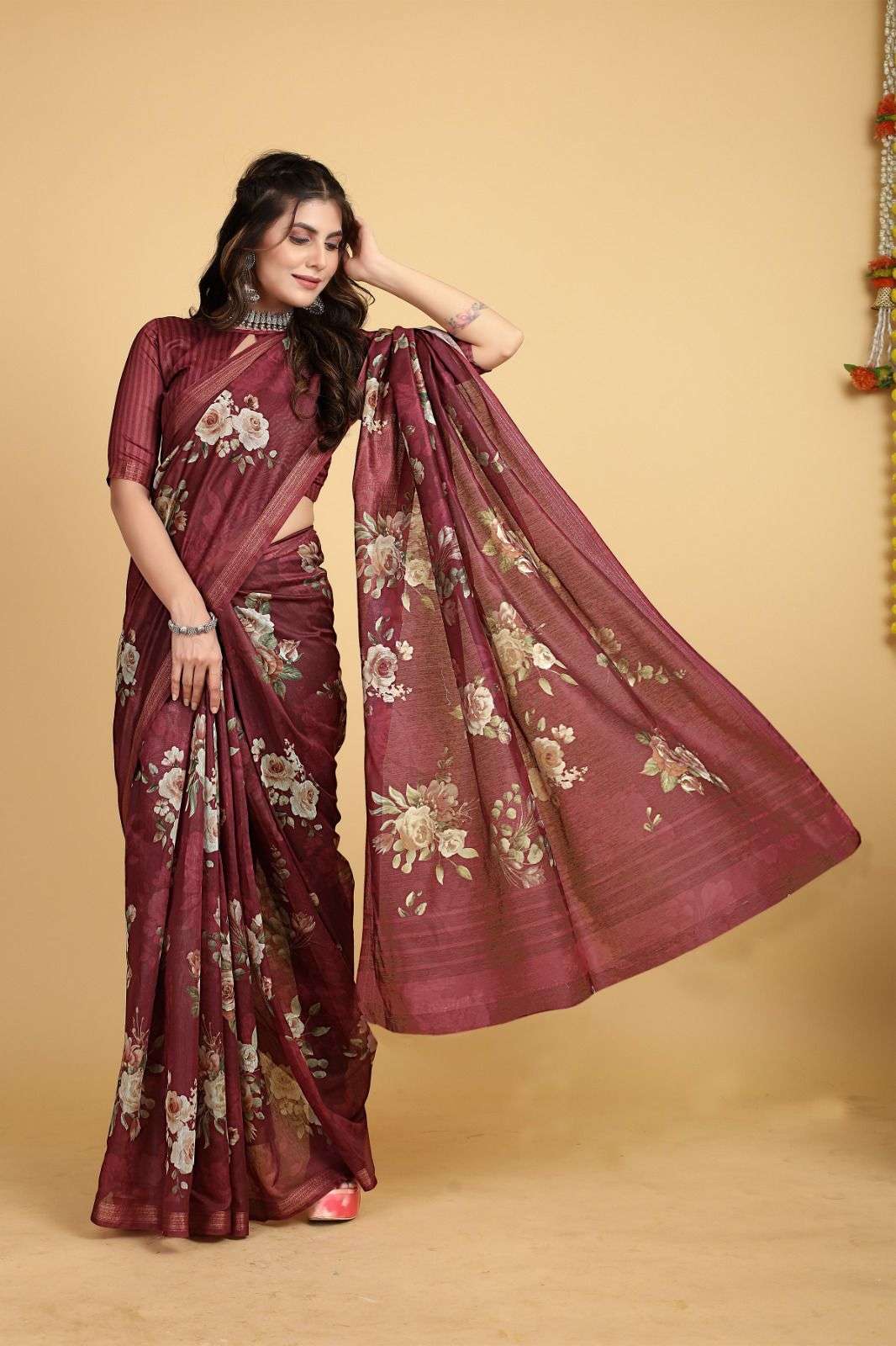 Ranjan By Nazneen Indian Traditional Wear Collection Beautiful Stylish Fancy Colorful Party Wear & Occasional Wear Chanderi Cotton Sarees At Wholesale Price