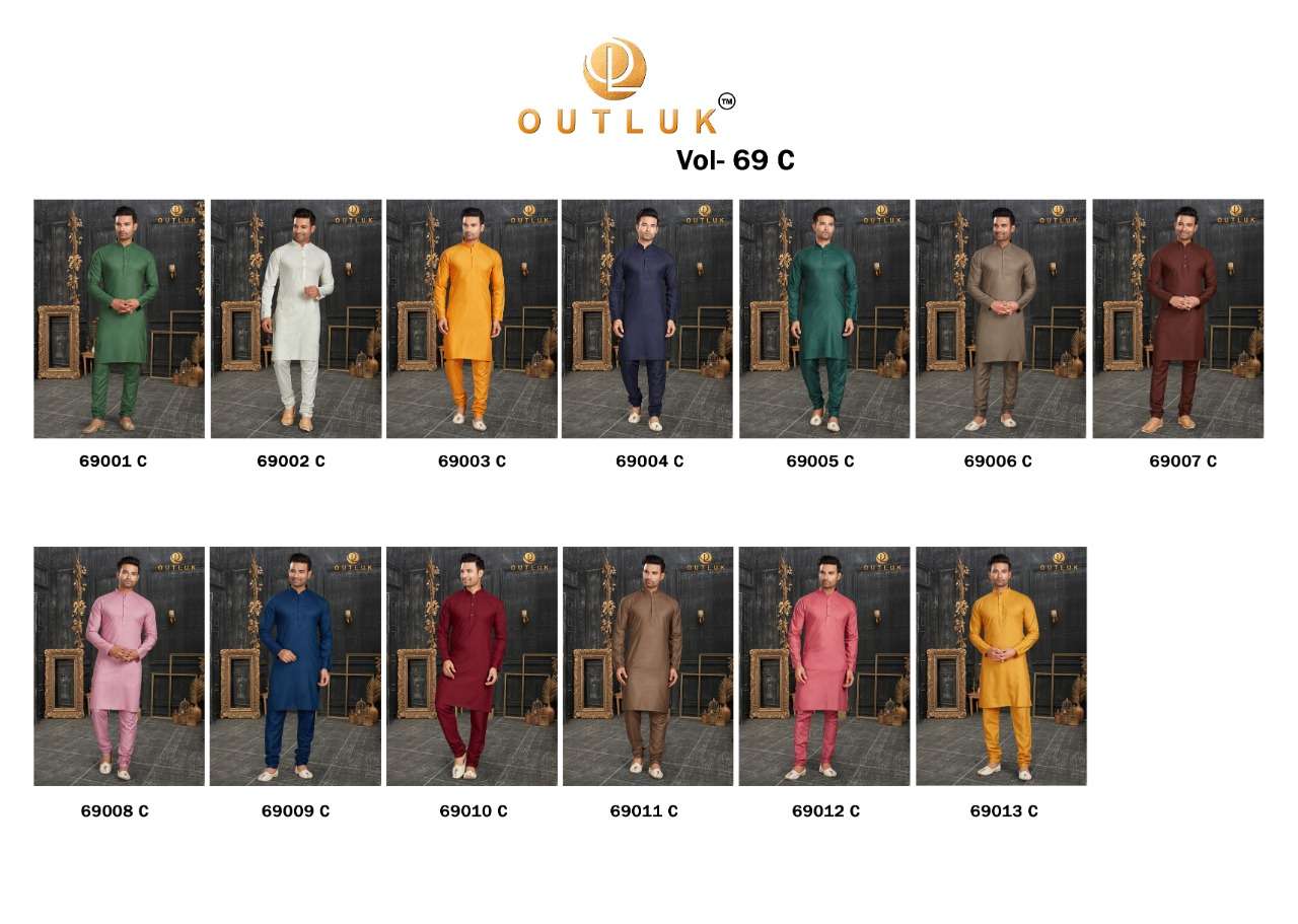 Outluk Vol-69-C By Fashid Wholesale 69001-C To 69013-C Series Beautiful Colorful Stylish Fancy Casual Wear & Ethnic Wear & Ready To Wear Cotton Kurtas With Pajamas At Wholesale Price