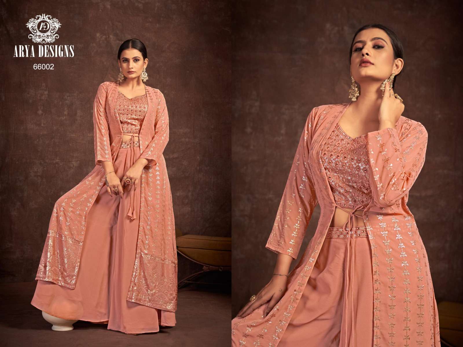 Blush Vol-4 By Arya Designs 66001 To 66004 Series Designer Stylish Fancy Colorful Beautiful Party Wear & Ethnic Wear Collection Georgette Tops With Bottom At Wholesale Price