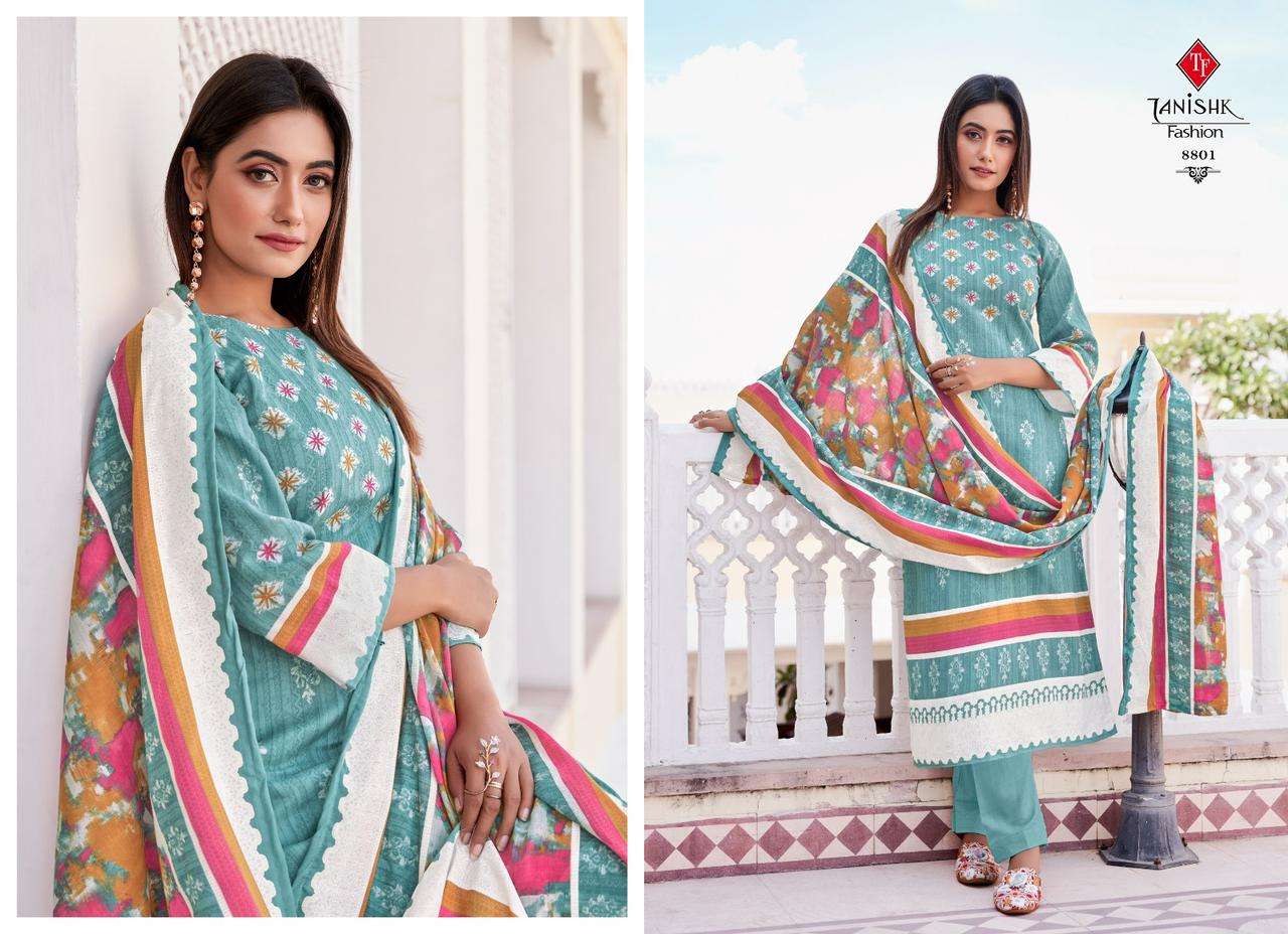 Falak Vol-7 By Tanishk Fashion 8801 To 8808 Series Beautiful Festive Suits Colorful Stylish Fancy Casual Wear & Ethnic Wear Pure Cotton Dresses At Wholesale Price