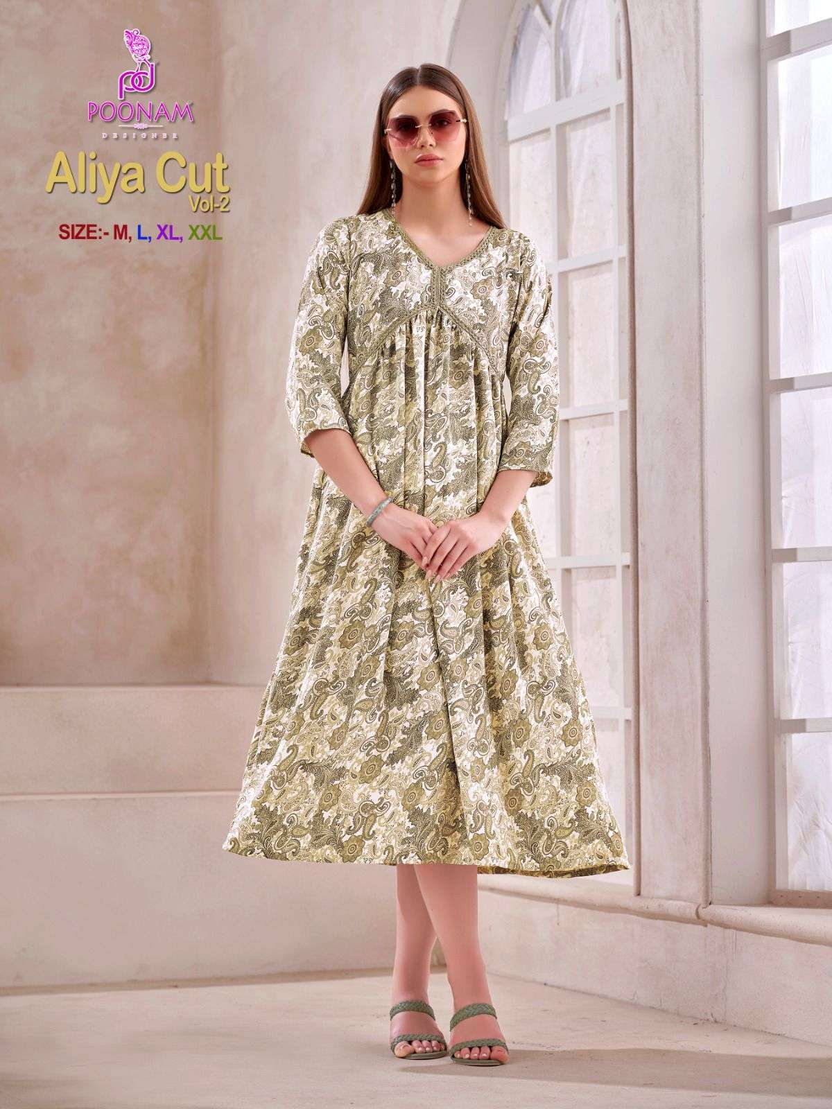 ALIYA CUT VOL-2 BY POONAM DESIGNER 1001 TO 1004 SERIES DESIGNER STYLISH  FANCY COLORFUL BEAUTIFUL