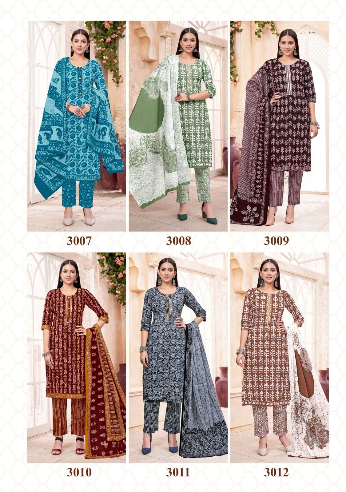Battik Art Work Vol-3 By Balaji Cotton 3001 To 3012 Series Beautiful Festive Suits Colorful Stylish Fancy Casual Wear & Ethnic Wear Pure Cotton Print Dresses At Wholesale Price
