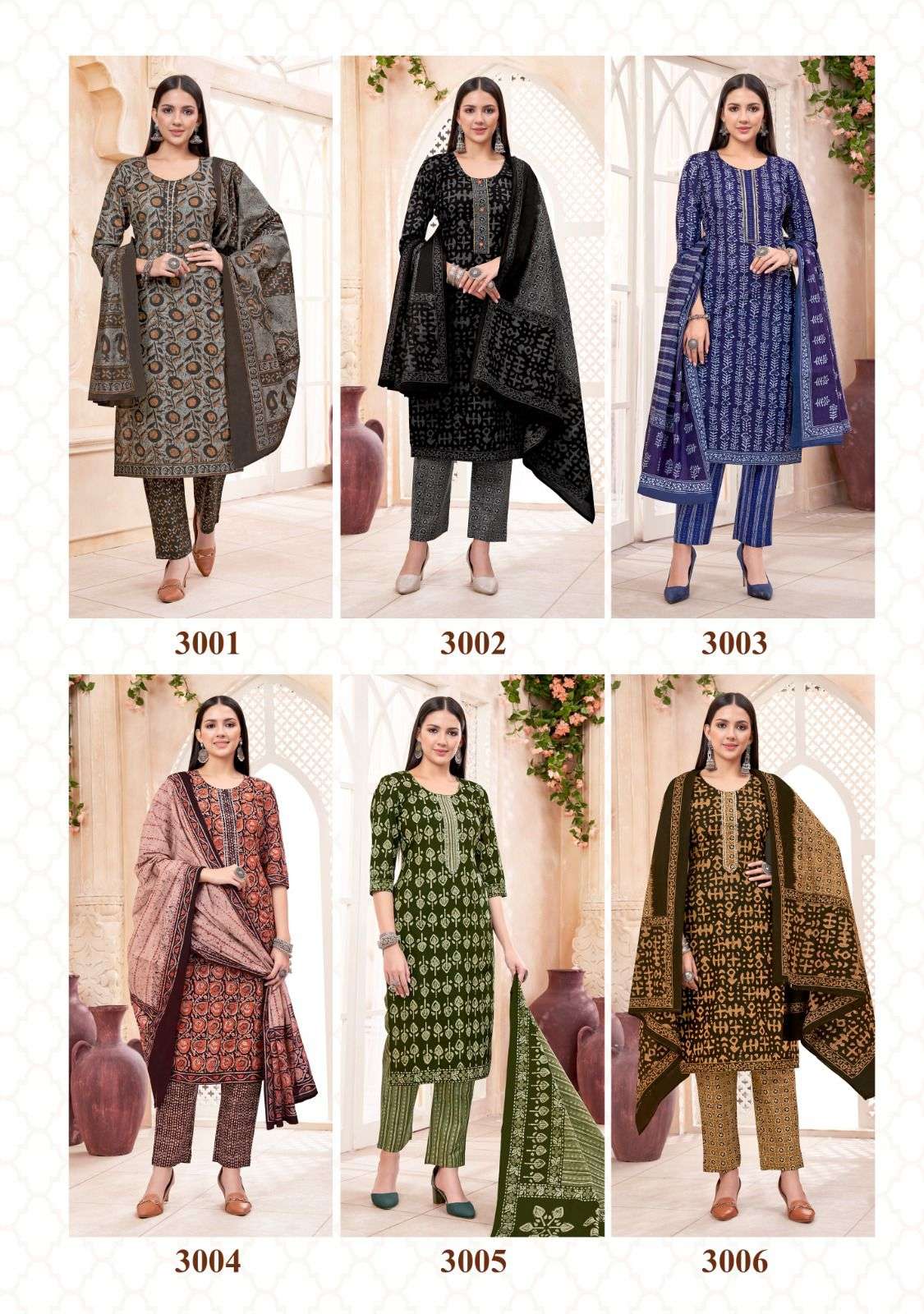 Battik Art Work Vol-3 By Balaji Cotton 3001 To 3012 Series Beautiful Festive Suits Colorful Stylish Fancy Casual Wear & Ethnic Wear Pure Cotton Print Dresses At Wholesale Price