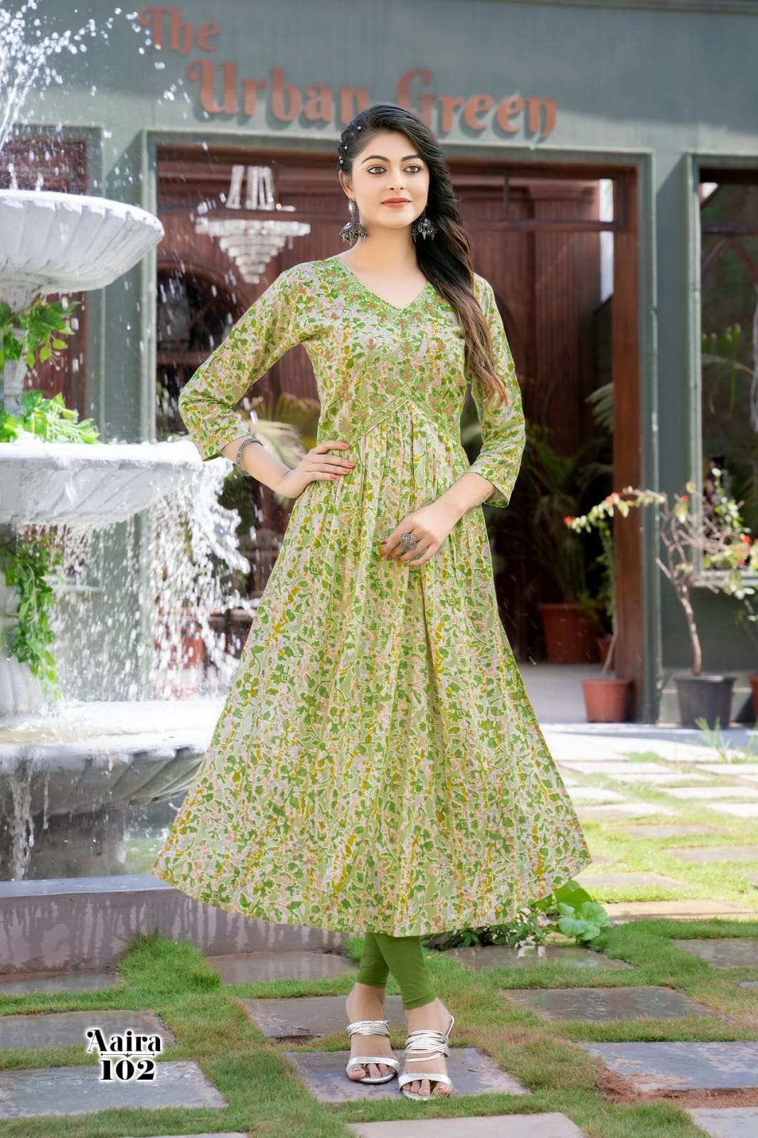 Aaira By Hirwa 101 To 107 Series Wholesale Beautiful Stylish Fancy Colorful Casual Wear & Ethnic Wear Rayon Foil Gowns At Wholesale Price