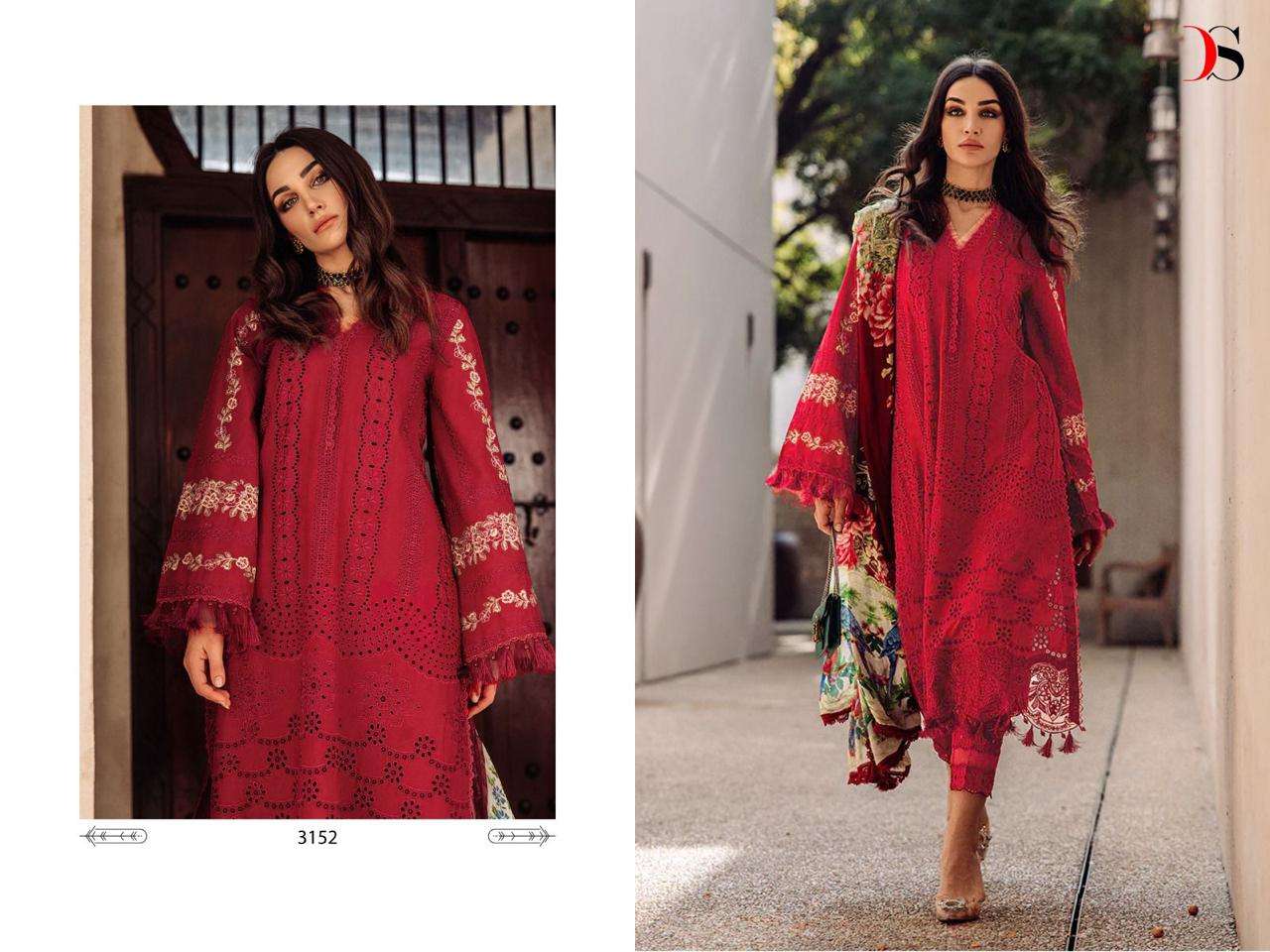 Saira Rizwan-23 Super Hit By Deepsy Suits 3152-A To 3152-D Series Beautiful Winter Collection Suits Stylish Fancy Colorful Casual Wear & Ethnic Wear Pure Cambric Cotton Print With Embroidery Dresses At Wholesale Price