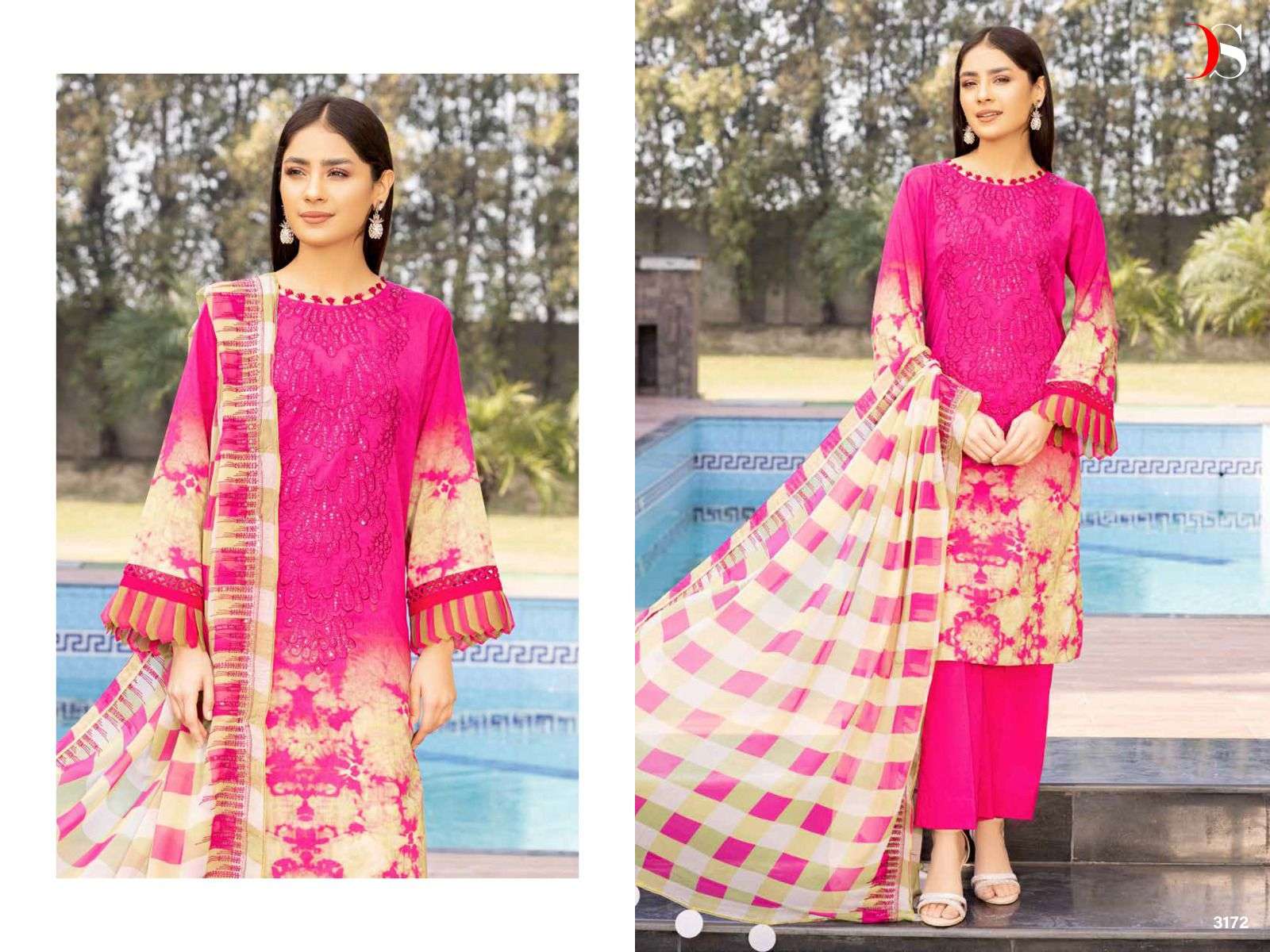 Charizma Combination Embroidered Dupatta Collection By Deepsy Suits 3171 To 3178 Series Beautiful Pakistani Suits Colorful Stylish Fancy Casual Wear & Ethnic Wear Pure Cotton Embroidered Dresses At Wholesale Price