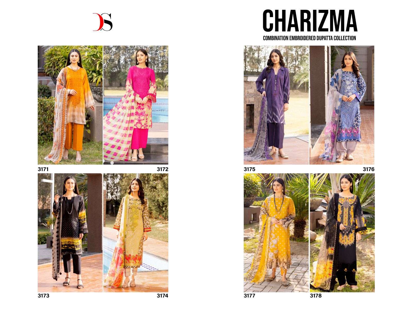 Charizma Combination Embroidered Dupatta Collection By Deepsy Suits 3171 To 3178 Series Beautiful Pakistani Suits Colorful Stylish Fancy Casual Wear & Ethnic Wear Pure Cotton Embroidered Dresses At Wholesale Price