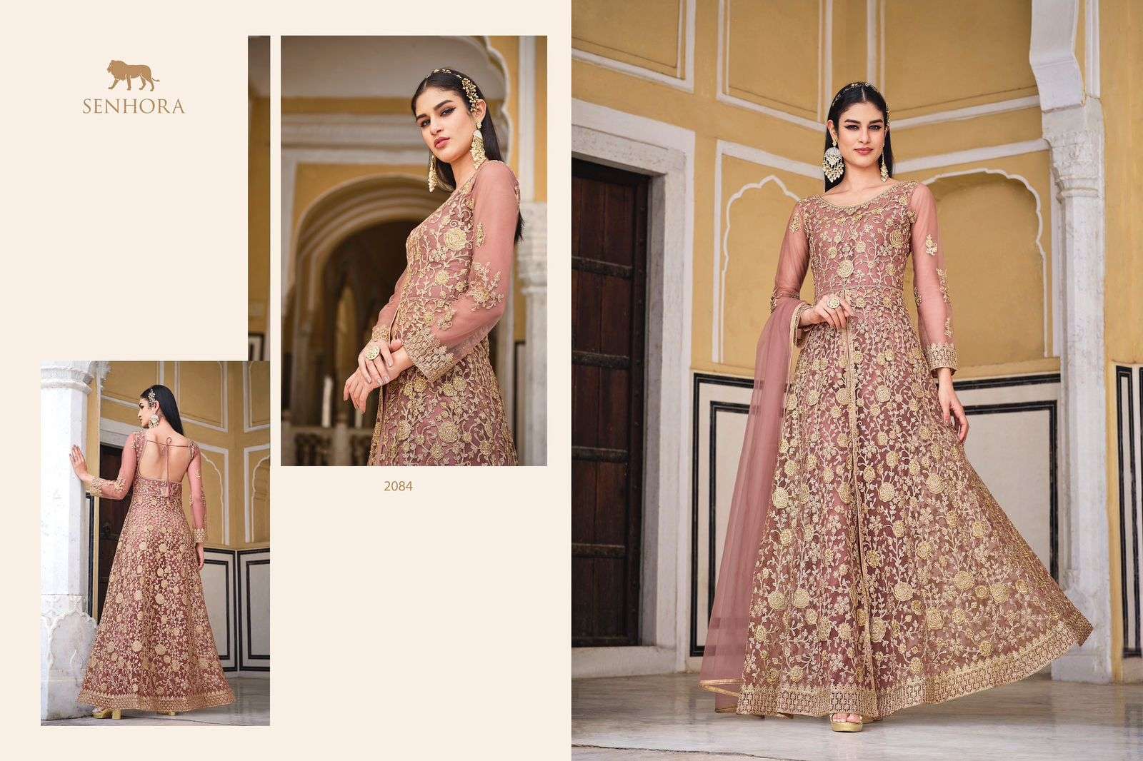 Samara By Senhora Dresses 2083 To 2086 Series Beautiful Suits Colorful Stylish Fancy Casual Wear & Ethnic Wear Pure Net Dresses At Wholesale Price