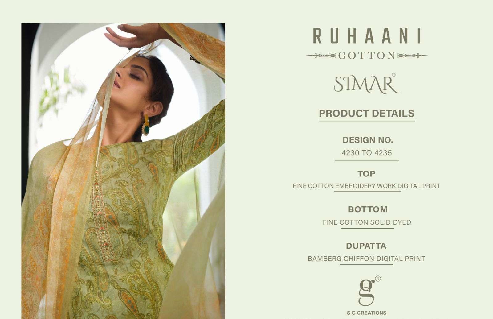 Ruhaani By Glossy 4230 To 4235 Series Designer Festive Suits Collection Beautiful Stylish Colorful Fancy Party Wear & Occasional Wear Pure Cotton Dresses At Wholesale Price
