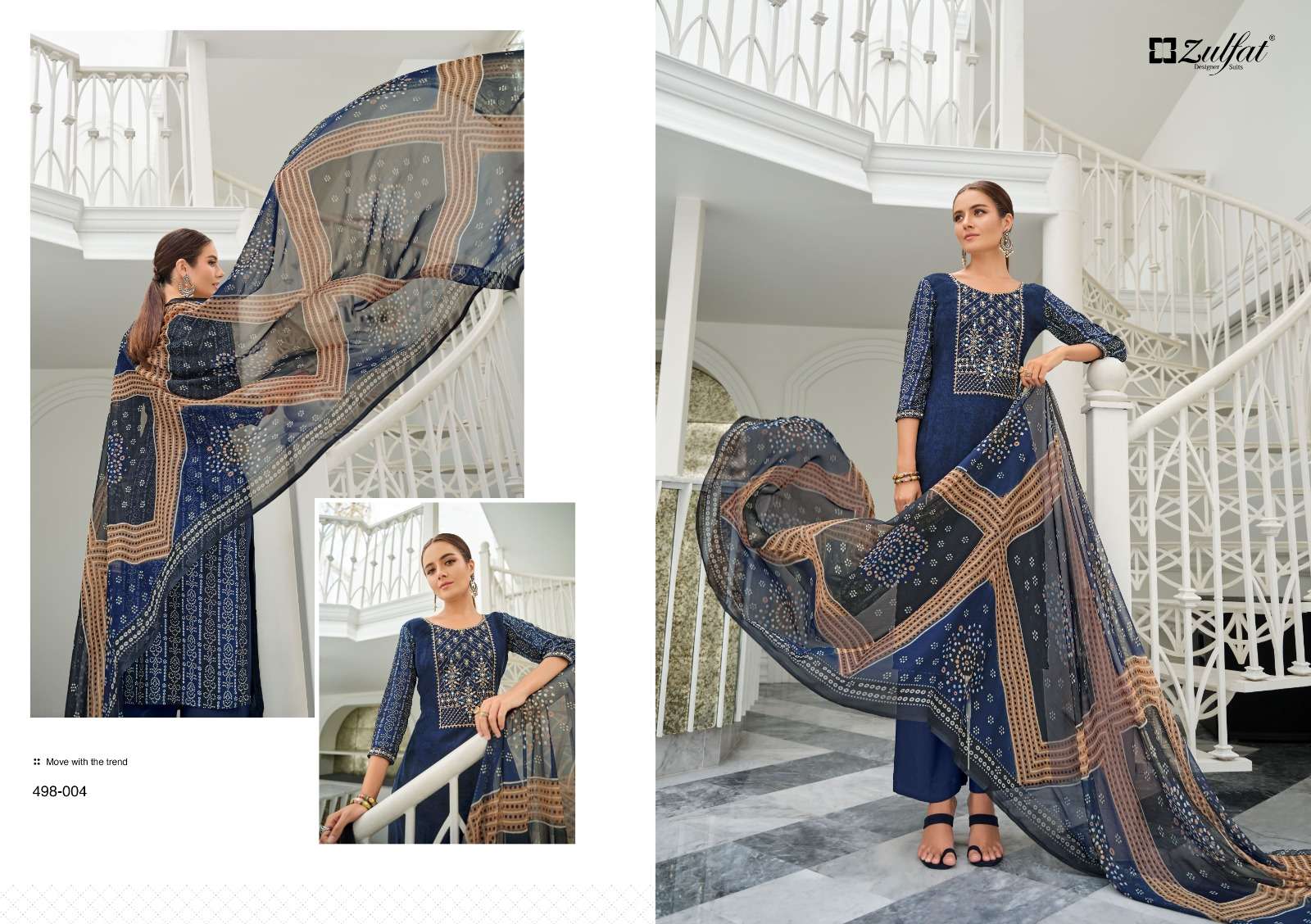 Jashn By Zulfat 498-001 To 498-010 Series Beautiful Stylish Festive Suits Fancy Colorful Casual Wear & Ethnic Wear & Ready To Wear Viscose Rayon Embroidered Dresses At Wholesale Price