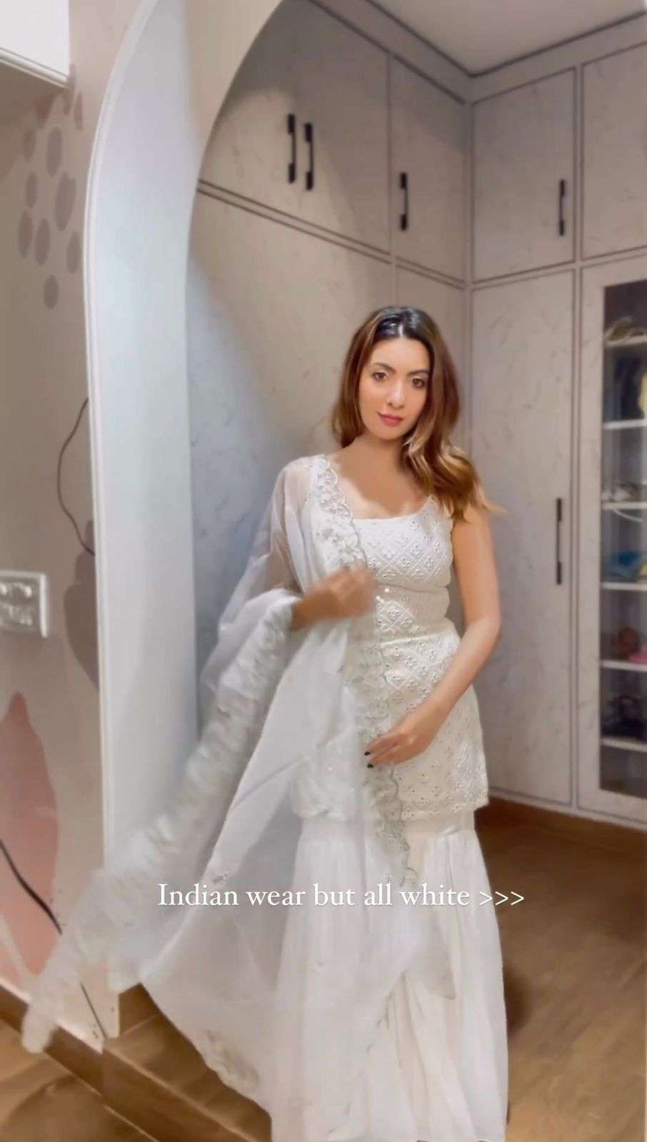 5447 White By Fashid Wholesale Kd Beautiful Sharara Suits Colorful Stylish Fancy Casual Wear & Ethnic Wear Georgette Embroidered Dresses At Wholesale Price
