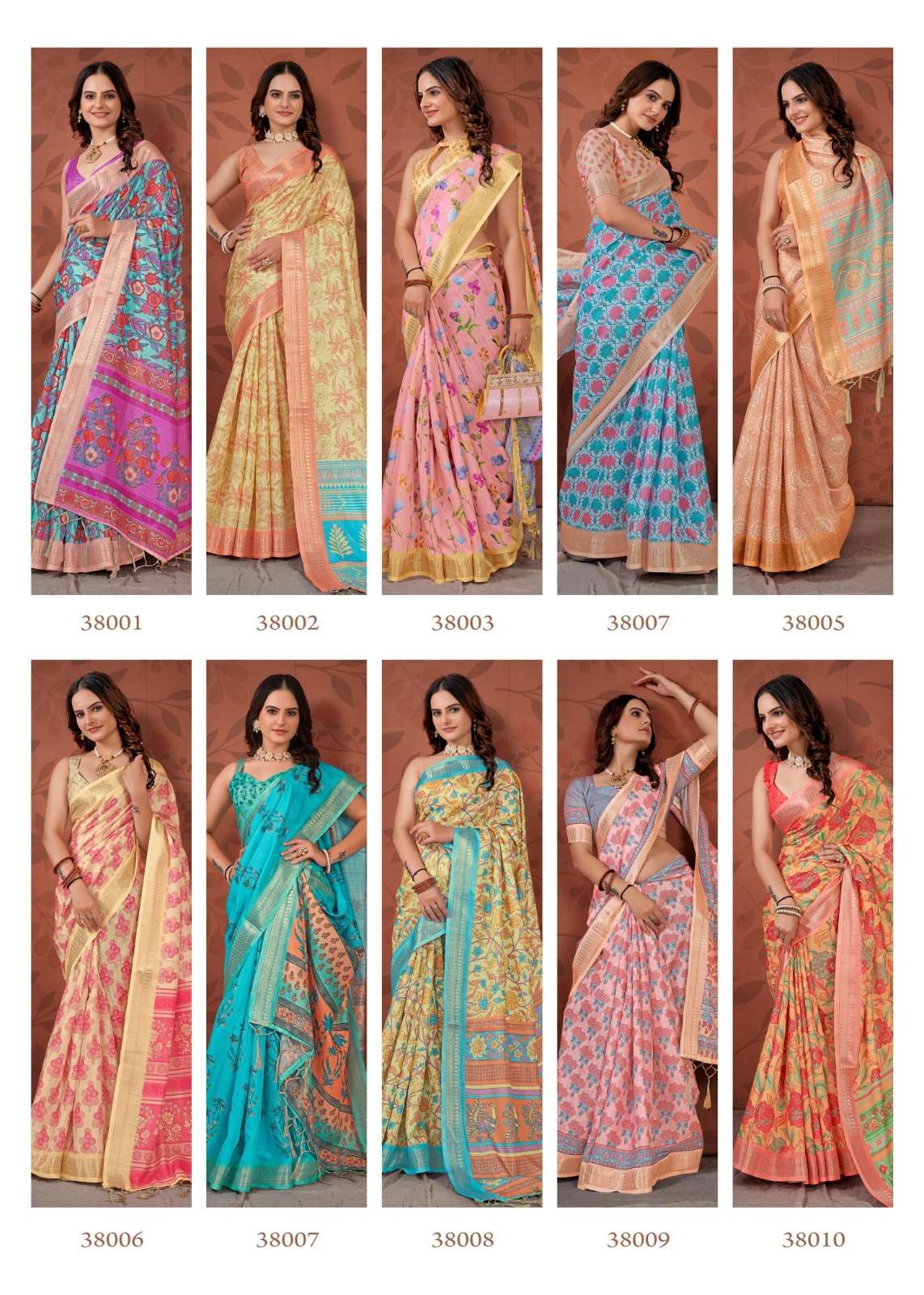 Sarena By The Fabrica 38001 To 38010 Series Indian Traditional Wear Collection Beautiful Stylish Fancy Colorful Party Wear & Occasional Wear Soft Cotton Sarees At Wholesale Price