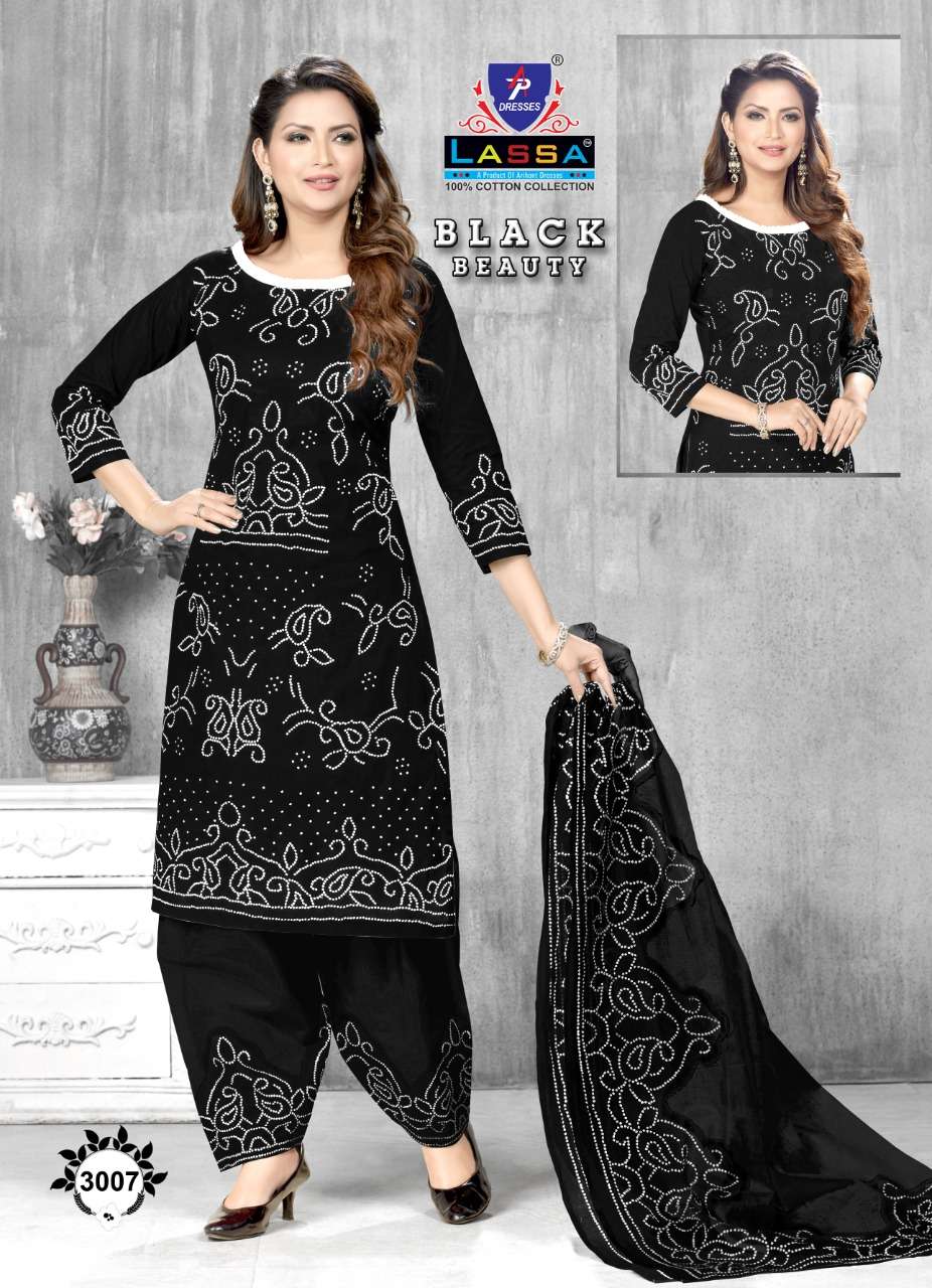 Black Beauty Vol-4 By Lassa 4001 To 4010 Series Beautiful Suits Colorful Stylish Fancy Casual Wear & Ethnic Wear Cotton Print Dresses At Wholesale Price