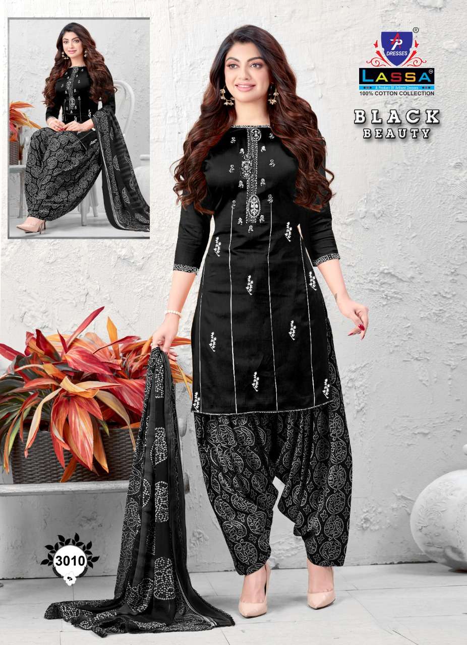 Black Beauty Vol-4 By Lassa 4001 To 4010 Series Beautiful Suits Colorful Stylish Fancy Casual Wear & Ethnic Wear Cotton Print Dresses At Wholesale Price