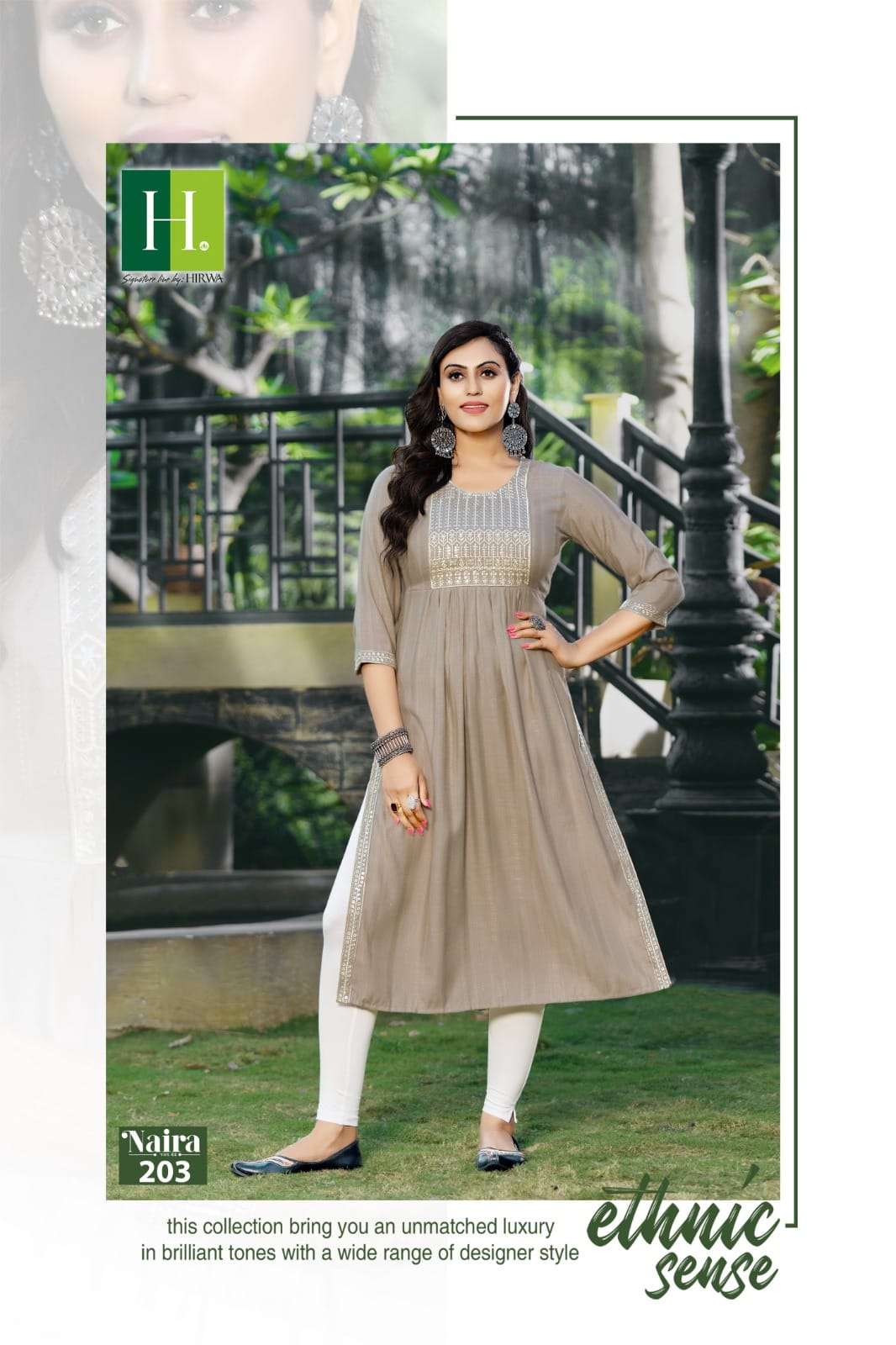 Naira Vol-2 By Hirwa 201 To 205 Series Designer Stylish Fancy Colorful Beautiful Party Wear & Ethnic Wear Collection Viscose Rayon Embroidered Kurtis At Wholesale Price