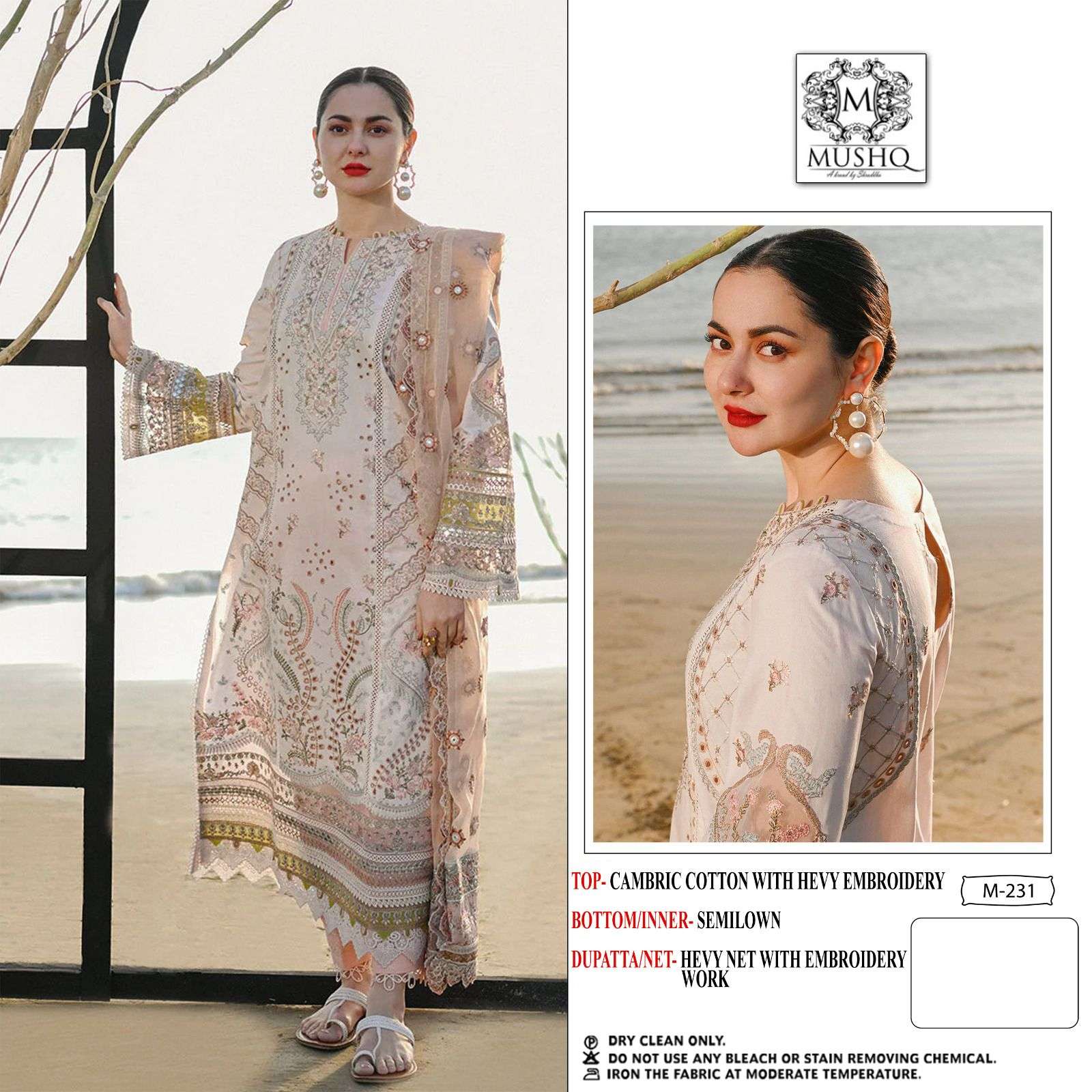 Mushq Hit Design 231 By Mushq Beautiful Winter Collection Pakistani Suits Stylish Fancy Colorful Casual Wear & Ethnic Wear Cambric Cotton Print With Embroidery Dresses At Wholesale Price