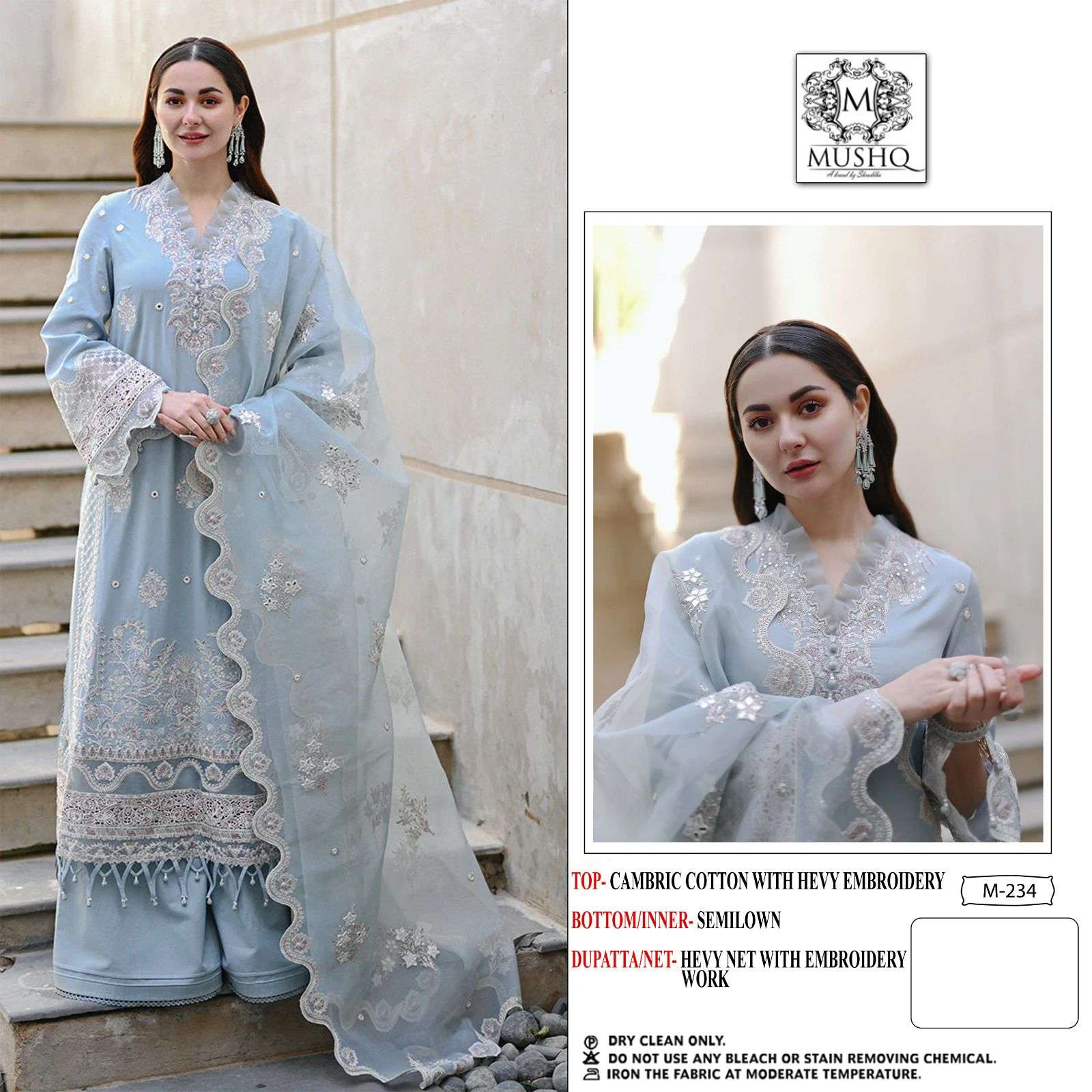 Mushq Hit Design 234 By Mushq Beautiful Winter Collection Pakistani Suits Stylish Fancy Colorful Casual Wear & Ethnic Wear Cambric Cotton Print With Embroidery Dresses At Wholesale Price