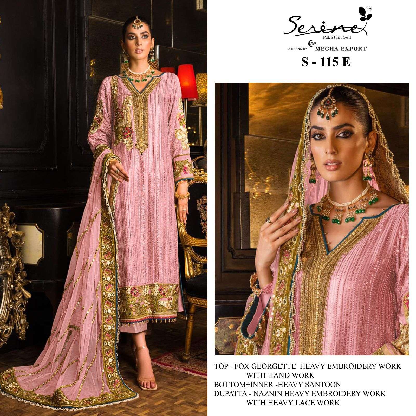 Serene Hit Design S-115 Colours Vol-2 By Serene S-115-D To S-115-G Series Beautiful Pakistani Suits Colorful Stylish Fancy Casual Wear & Ethnic Wear Faux Georgette Dresses At Wholesale Price