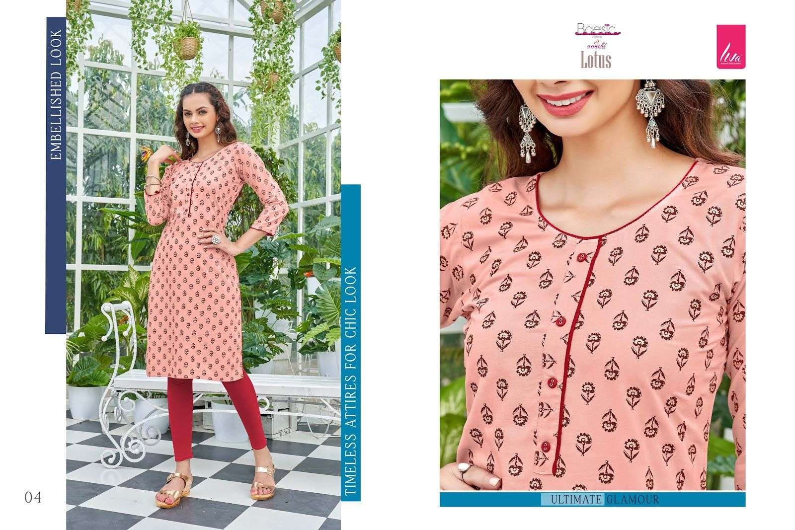 Lotus By Aanchi 01 To 06 Series Designer Stylish Fancy Colorful Beautiful Party Wear & Ethnic Wear Collection Heavy Rayon Print Kurtis At Wholesale Price