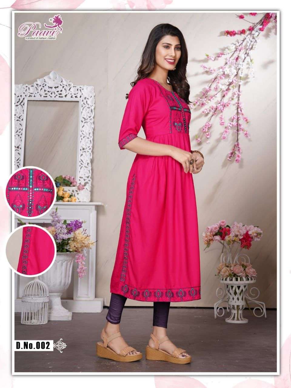 Sparkle By Paavi 001 To 008 Series Beautiful Stylish Fancy Colorful Casual Wear & Ethnic Wear Heavy Rayon Foil Kurtis At Wholesale Price