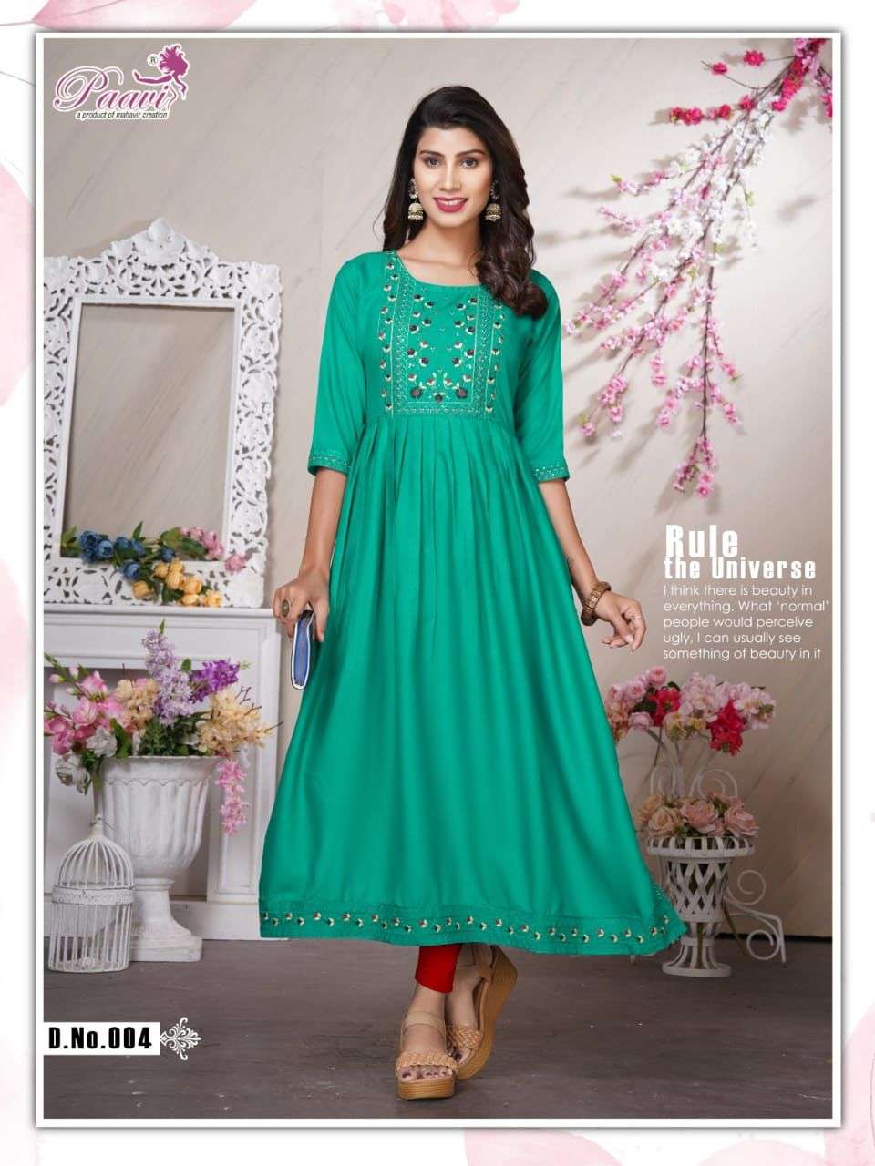 Sparkle By Paavi 001 To 008 Series Beautiful Stylish Fancy Colorful Casual Wear & Ethnic Wear Heavy Rayon Foil Kurtis At Wholesale Price
