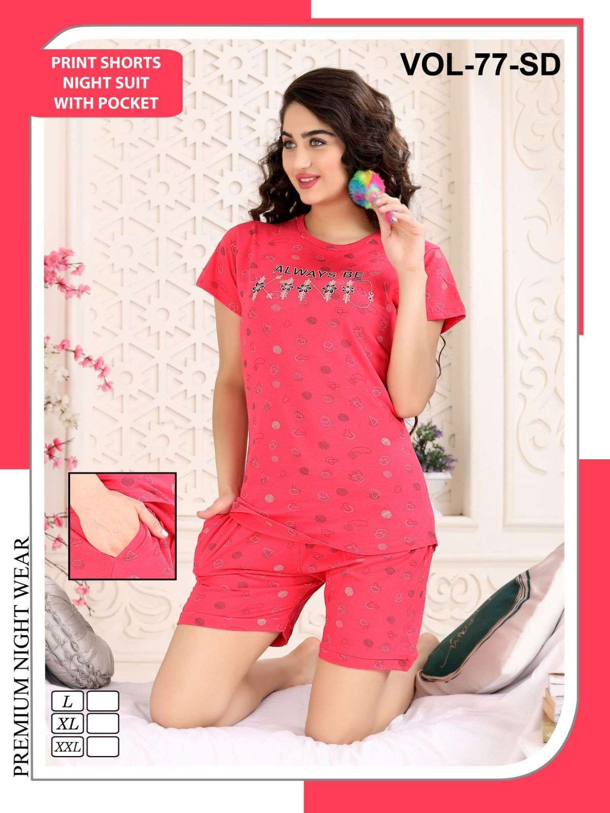 Vol-77-SD By Fashion Talk 01 To 06 Series Beautiful Stylish Fancy Colorful Casual Wear & Ethnic Wear Hosiery Cotton Night Suits At Wholesale Price