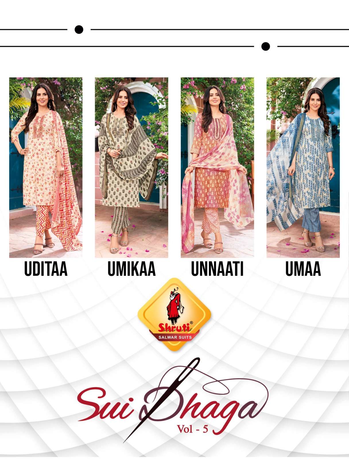 Sui Dhaga Vol-5 By Shruti 01 To 04 Series Designer Festive Suits Beautiful Fancy Colorful Stylish Party Wear & Occasional Wear Rayon Slub Dresses At Wholesale Price