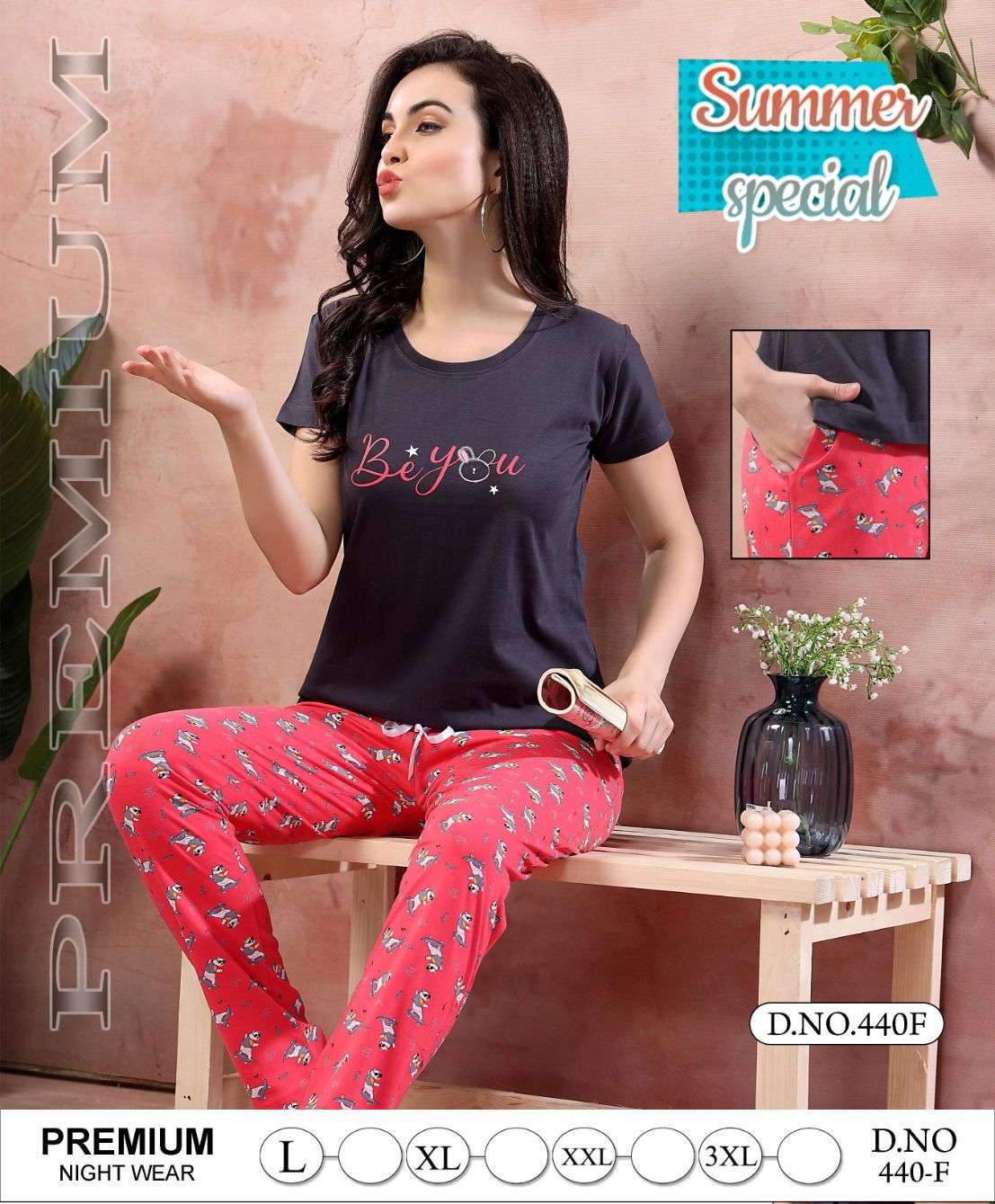 Vol-440 By Fashion Talk 440-A To 440-F Series Beautiful Stylish Fancy Colorful Casual Wear & Ethnic Wear Hosiery Cotton Night Suits At Wholesale Price