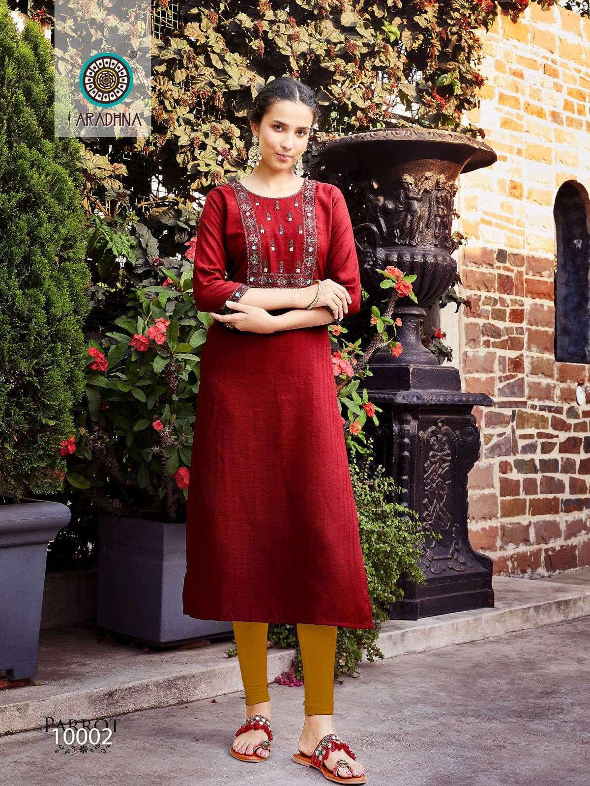 Parrot Vol-10 By Aradhna Fashion 10001 To 10008 Series Beautiful Stylish Fancy Colorful Casual Wear & Ethnic Wear Fancy Kurtis At Wholesale Price