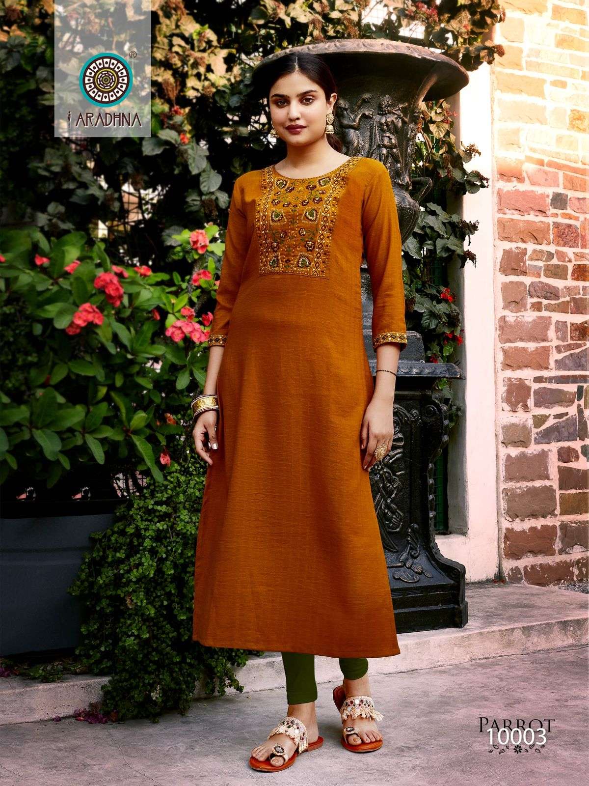 Parrot Vol-10 By Aradhna Fashion 10001 To 10008 Series Beautiful Stylish Fancy Colorful Casual Wear & Ethnic Wear Fancy Kurtis At Wholesale Price