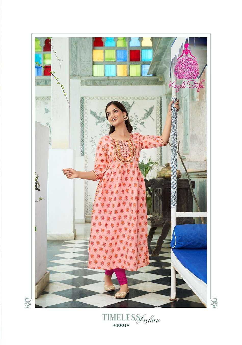 Kesariya Vol-1 By Kajal Style 1001 To 1008 Series Designer Stylish Fancy Colorful Beautiful Party Wear & Ethnic Wear Collection Chanderi Print Kurtis At Wholesale Price
