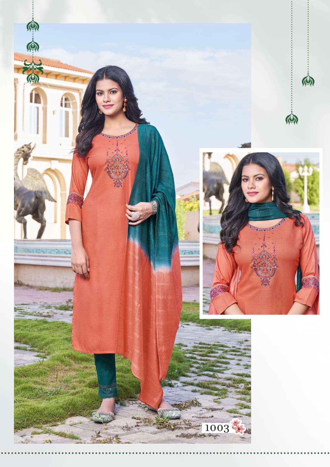 Kashvi By Karissa 1001 To 1006 Series Festive Suits Beautiful Fancy Colorful Stylish Party Wear & Occasional Wear Viscose Rayon Dresses At Wholesale Price