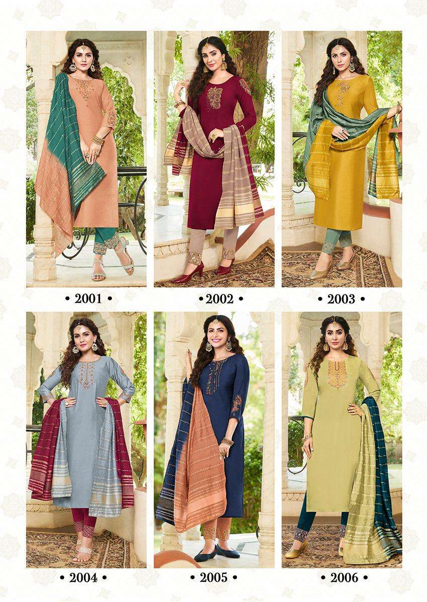 Sakhi Vol-2 By Koodee 2001 To 2006 Series Designer Festive Suits Collection Beautiful Stylish Fancy Colorful Party Wear & Occasional Wear Chanderi Dresses At Wholesale Price