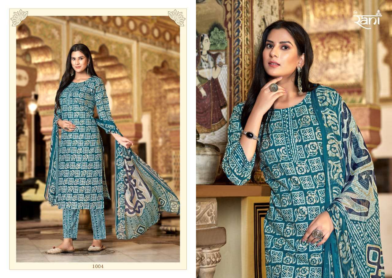 Red Rose By Rani Fashion 1001 To 1010 Series Festive Suits Beautiful Fancy Colorful Stylish Party Wear & Occasional Wear Cotton Print Dresses At Wholesale Price