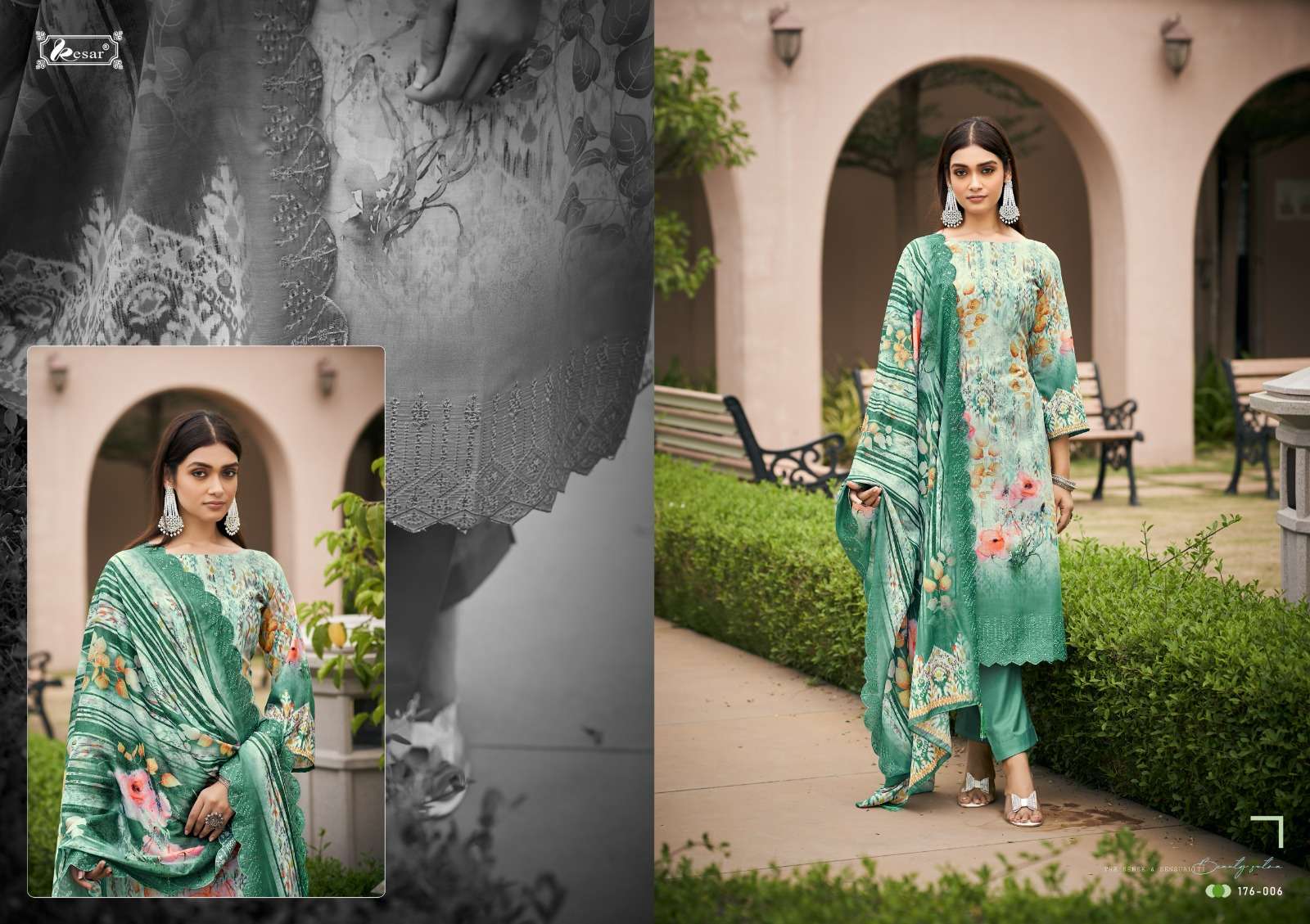 Gukari By Kesar 176-001 To 176-006 Series Beautiful Festive Suits Colorful Stylish Fancy Casual Wear & Ethnic Wear Pure Lawn Print Embroidered Dresses At Wholesale Price