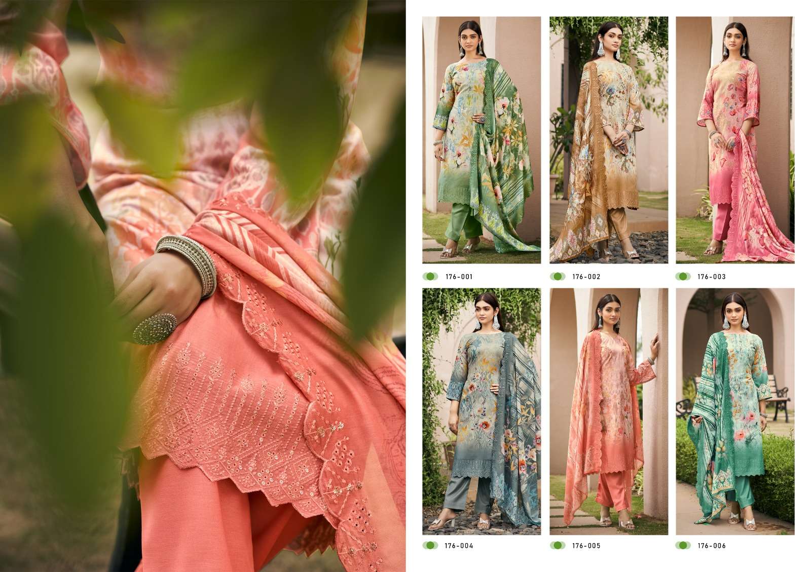Gukari By Kesar 176-001 To 176-006 Series Beautiful Festive Suits Colorful Stylish Fancy Casual Wear & Ethnic Wear Pure Lawn Print Embroidered Dresses At Wholesale Price