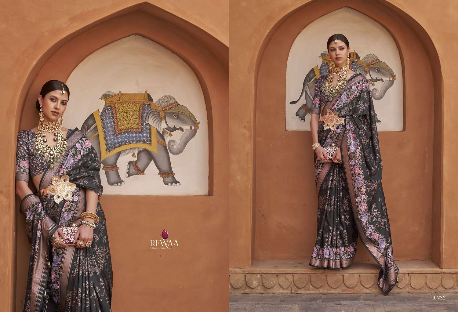 Mithila By Rewaa 730 To 742 Series Indian Traditional Wear Collection Beautiful Stylish Fancy Colorful Party Wear & Occasional Wear Patola Silk Sarees At Wholesale Price