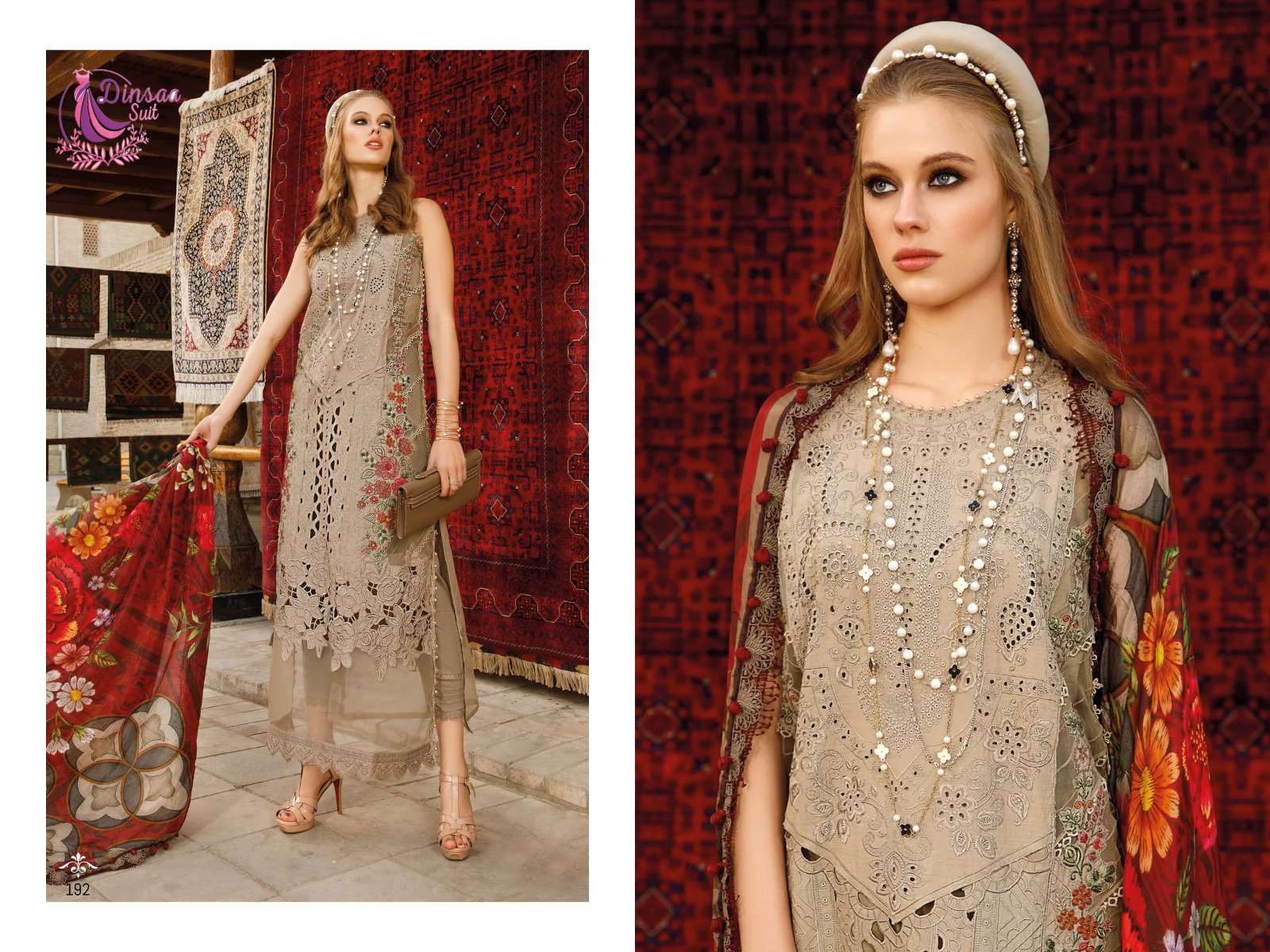 Maria.B. Summer Collection Vol-1 By Dinsaa Suits 190 To 193 Series Beautiful Pakistani Suits Colorful Stylish Fancy Casual Wear & Ethnic Wear Pure Cotton Embroidered Dresses At Wholesale Price