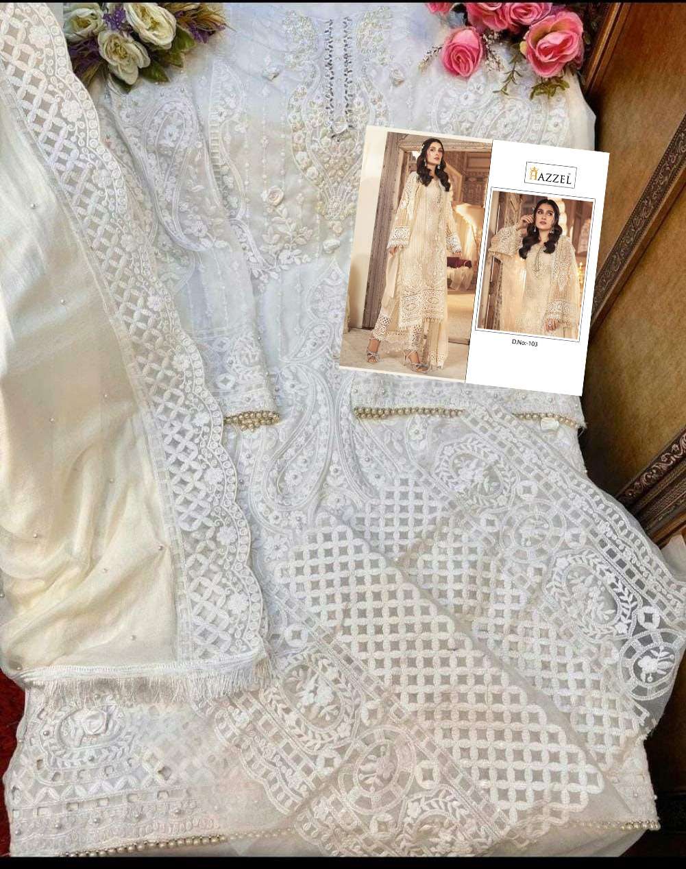 Hazzel Hit Design 7773 By Hazzel Beautiful Winter Collection Pakistani Suits Stylish Fancy Colorful Casual Wear & Ethnic Wear Faux Georgette Embroidery Dresses At Wholesale Price