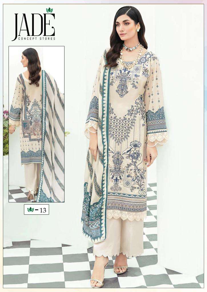 Chevron Vol-2 By Jade 11 To 16 Series Beautiful Pakistani Suits Colorful Stylish Fancy Casual Wear & Ethnic Wear Pure Lawn Dresses At Wholesale Price