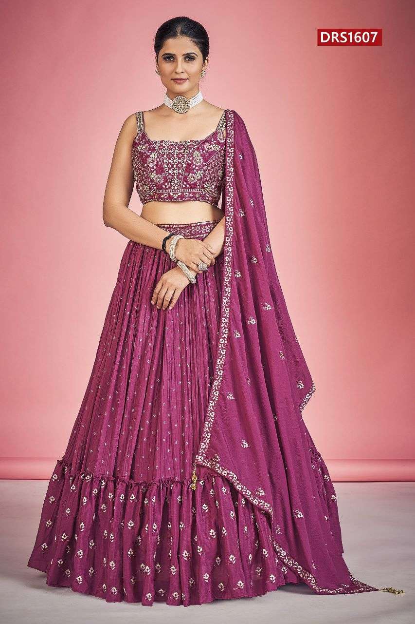 Regina By Dresstive 1601 To 1607 Series Designer Beautiful Wedding Collection Occasional Wear & Party Wear Georgette Lehengas At Wholesale Price