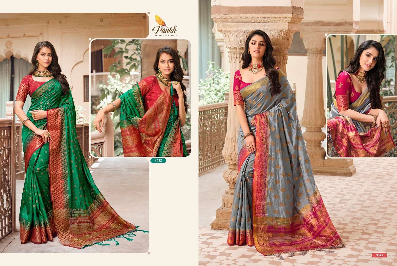 Ruchi Silk Vol-3 By Pankh Creation 3501 To 3521 Series Indian Traditional Wear Collection Beautiful Stylish Fancy Colorful Party Wear & Occasional Wear Raw Silk Sarees At Wholesale Price