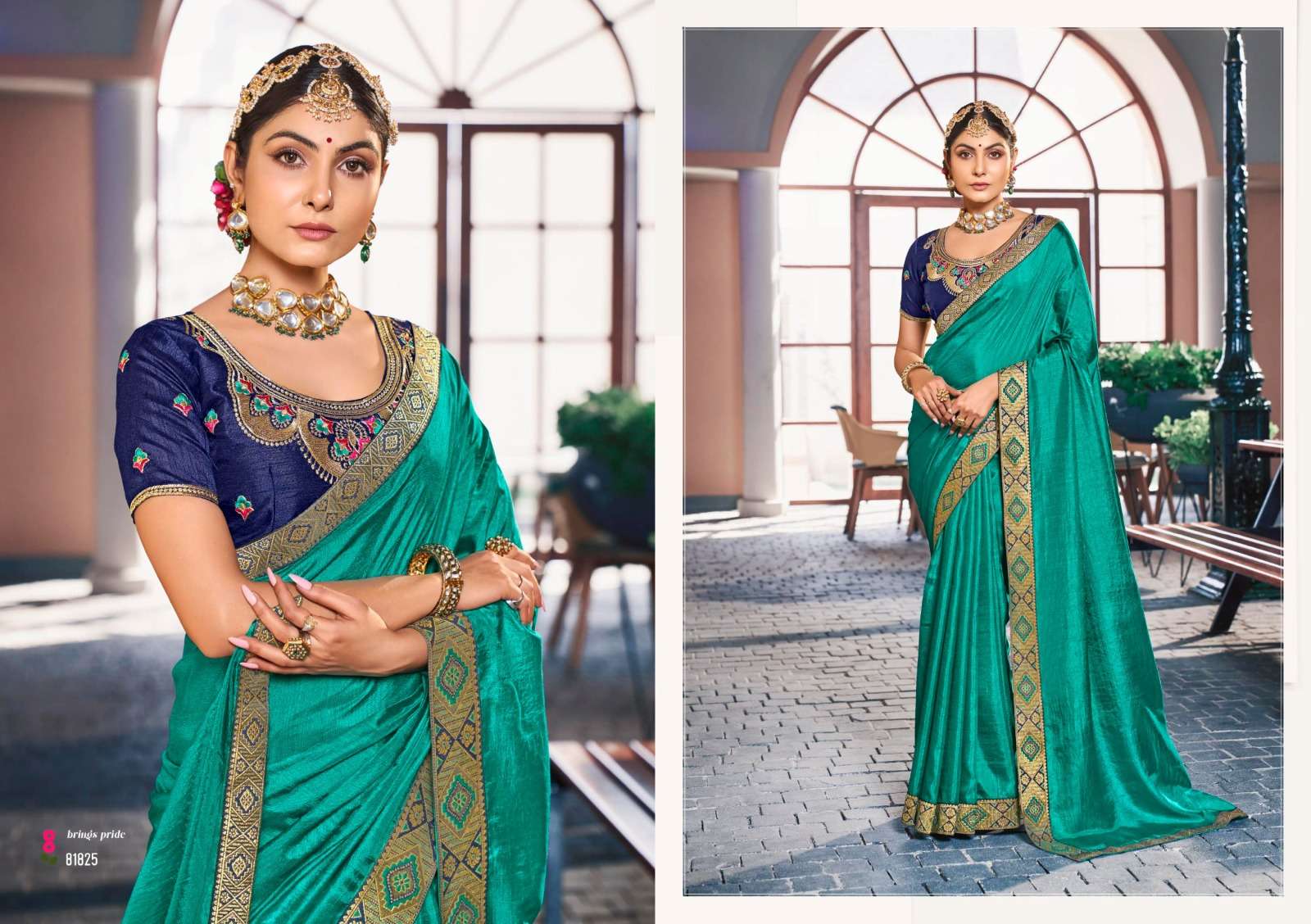 Kasturi By Right Women 81821 To 81828 Series Indian Traditional Wear Collection Beautiful Stylish Fancy Colorful Party Wear & Occasional Wear Vichitra Sarees At Wholesale Price