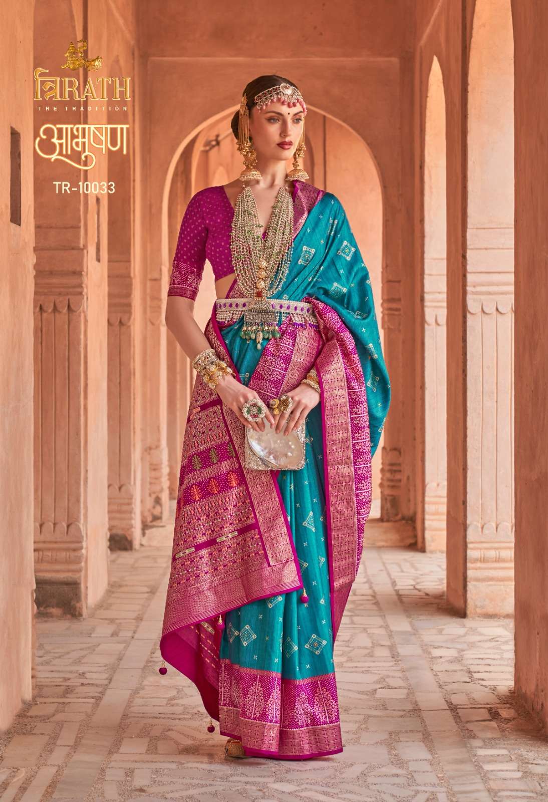 Aabhushan By Trirath 10031 To 10042 Series Indian Traditional Wear Collection Beautiful Stylish Fancy Colorful Party Wear & Occasional Wear Patola Silk Sarees At Wholesale Price