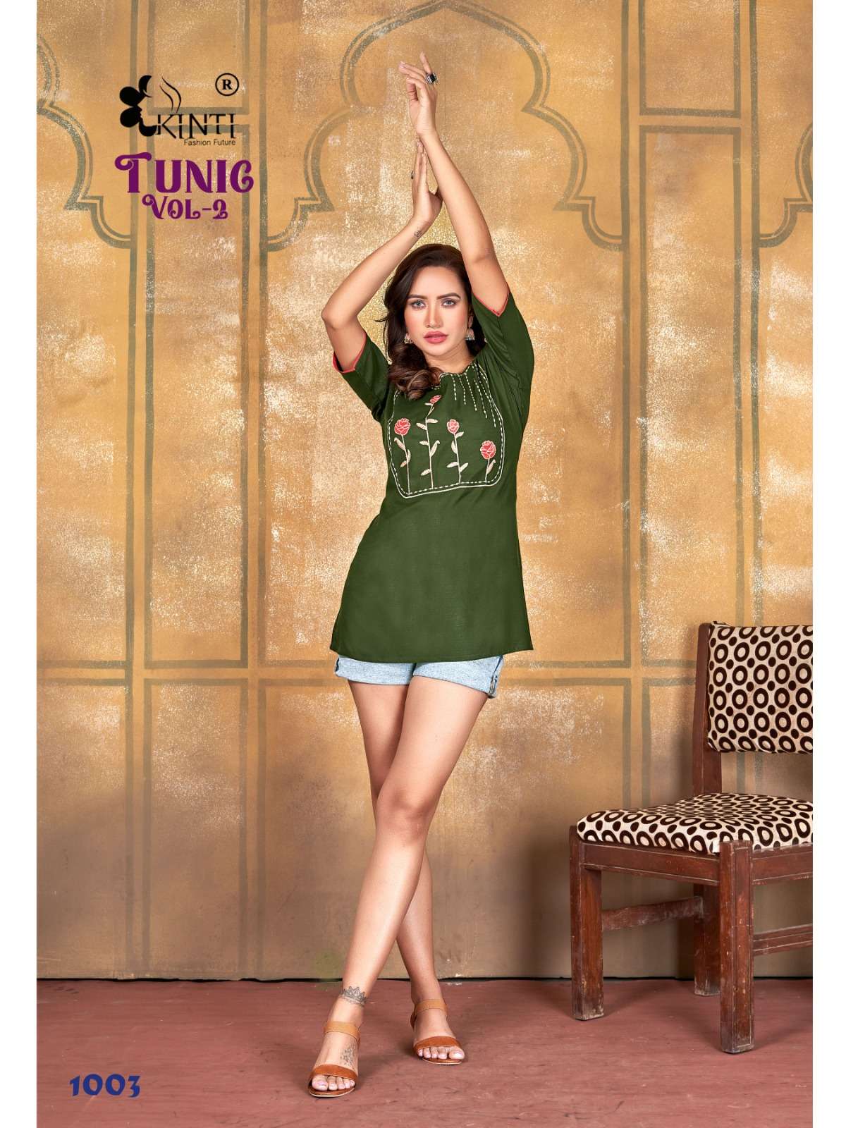 Tunic Vol-2 By Kinti 1001 To 1008 Series Designer Stylish Fancy Colorful Beautiful Party Wear & Ethnic Wear Collection Cambric Cotton Tops At Wholesale Price