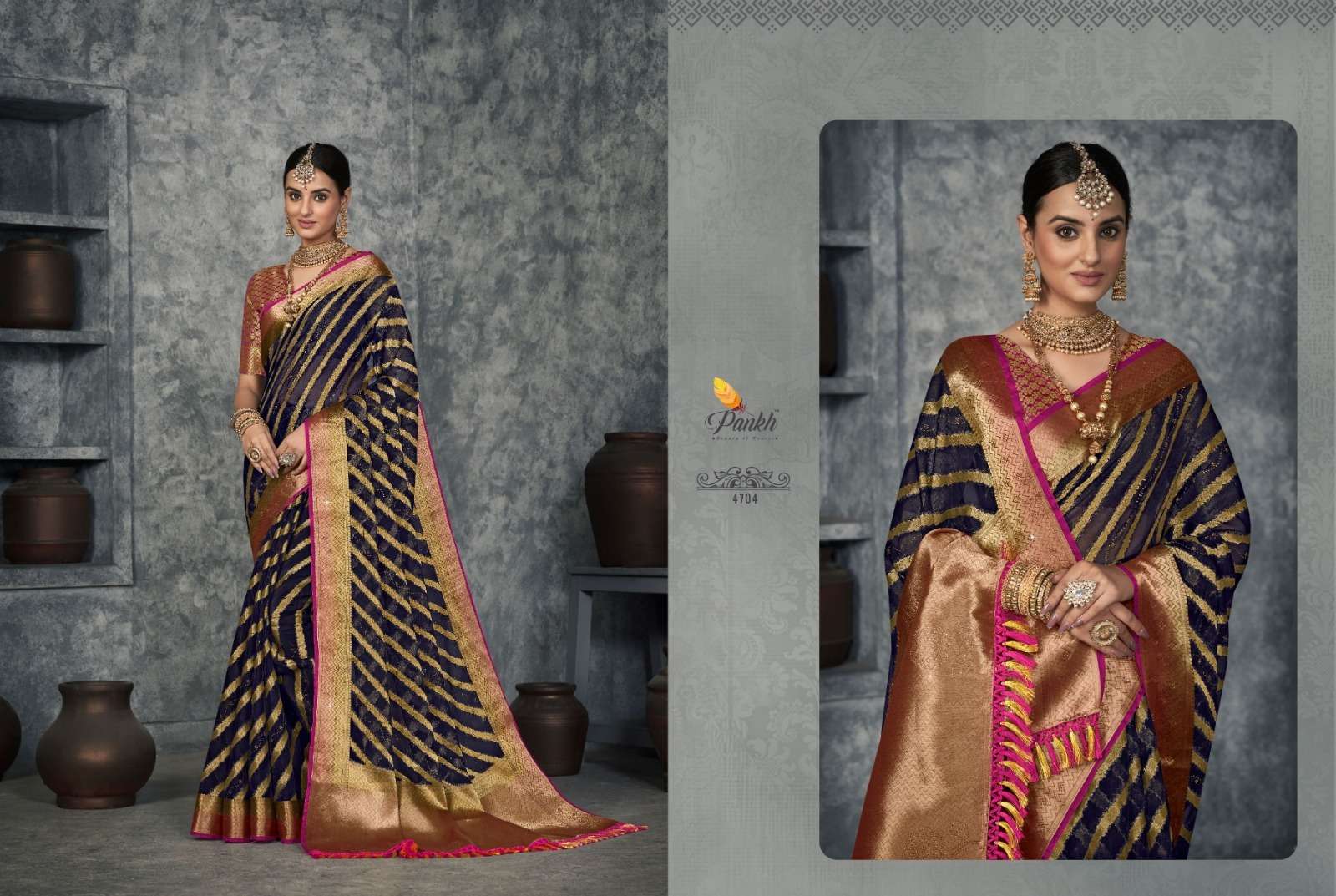 Suchitra Silk Vol-1 By Pankh Creation 4701 To 4708 Series Indian Traditional Wear Collection Beautiful Stylish Fancy Colorful Party Wear & Occasional Wear Silk Sarees At Wholesale Price