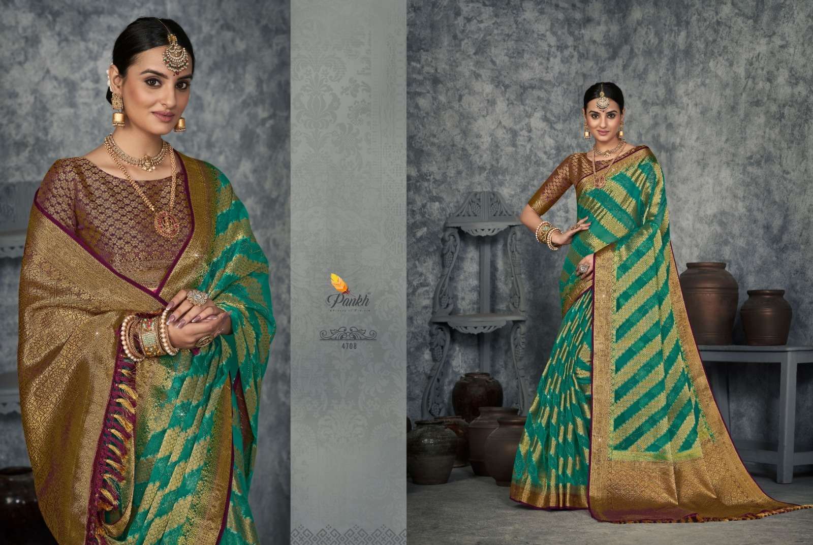 Suchitra Silk Vol-1 By Pankh Creation 4701 To 4708 Series Indian Traditional Wear Collection Beautiful Stylish Fancy Colorful Party Wear & Occasional Wear Silk Sarees At Wholesale Price
