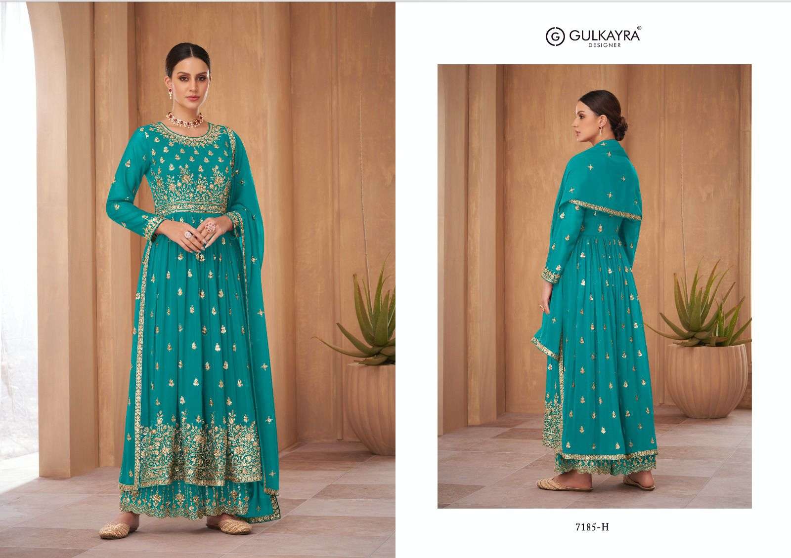 Nayra Vol-2 New Color By Gulkayra Designer 7185-F To 7185-K Series Beautiful Suits Colorful Stylish Fancy Casual Wear & Ethnic Wear Georgette Dresses At Wholesale Price
